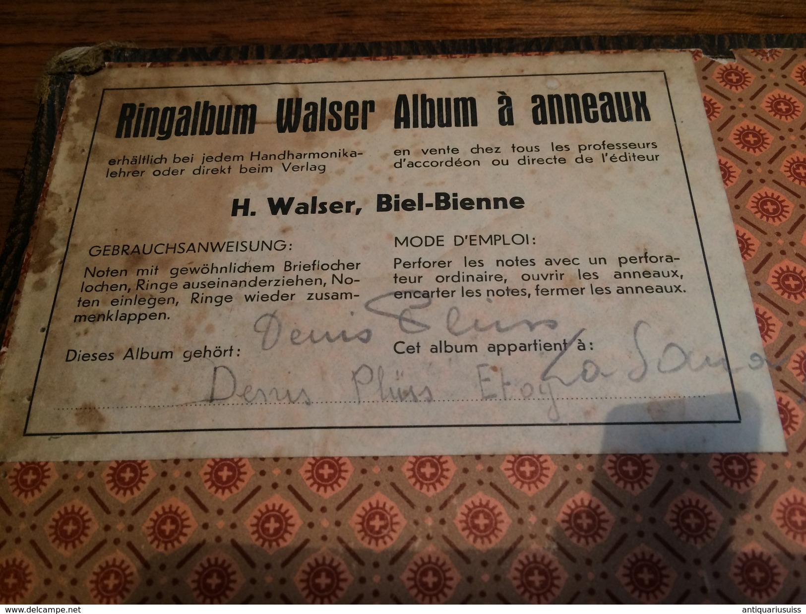 Ringalbum Wasler Album à Anneaux, L'accordeon , Handharmoica Musik-verlag - Partitions Musicales Anciennes