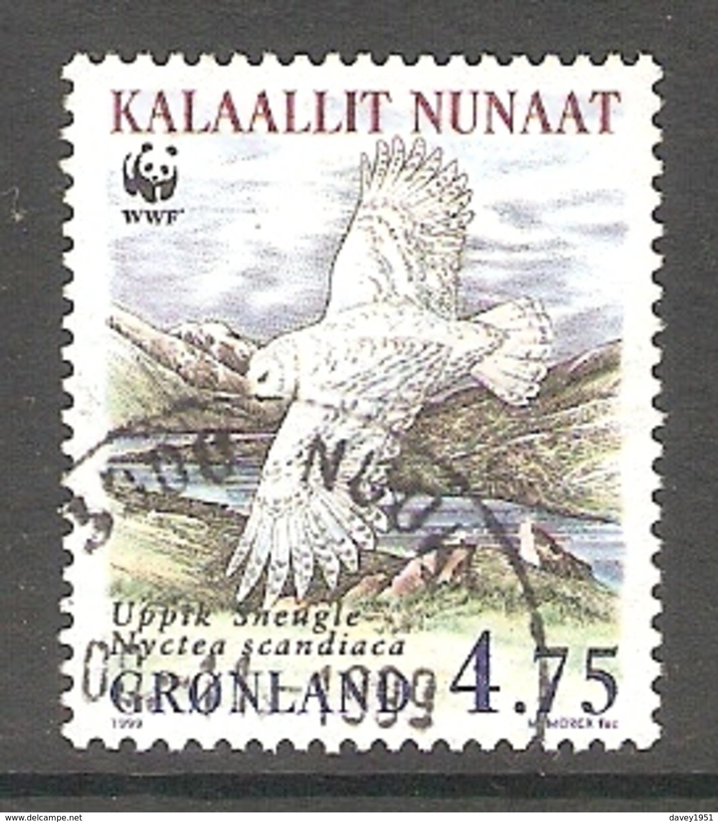 003999 Greenland 1999 Snowy Owl 4.75K FU - Used Stamps