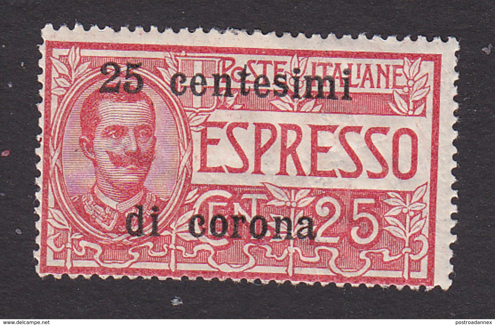 Italian Occupation Of Austria, Scott #NE2, Mint Hinged, Italian Stamp Surcharged, Issued 1919 - Austrian Occupation