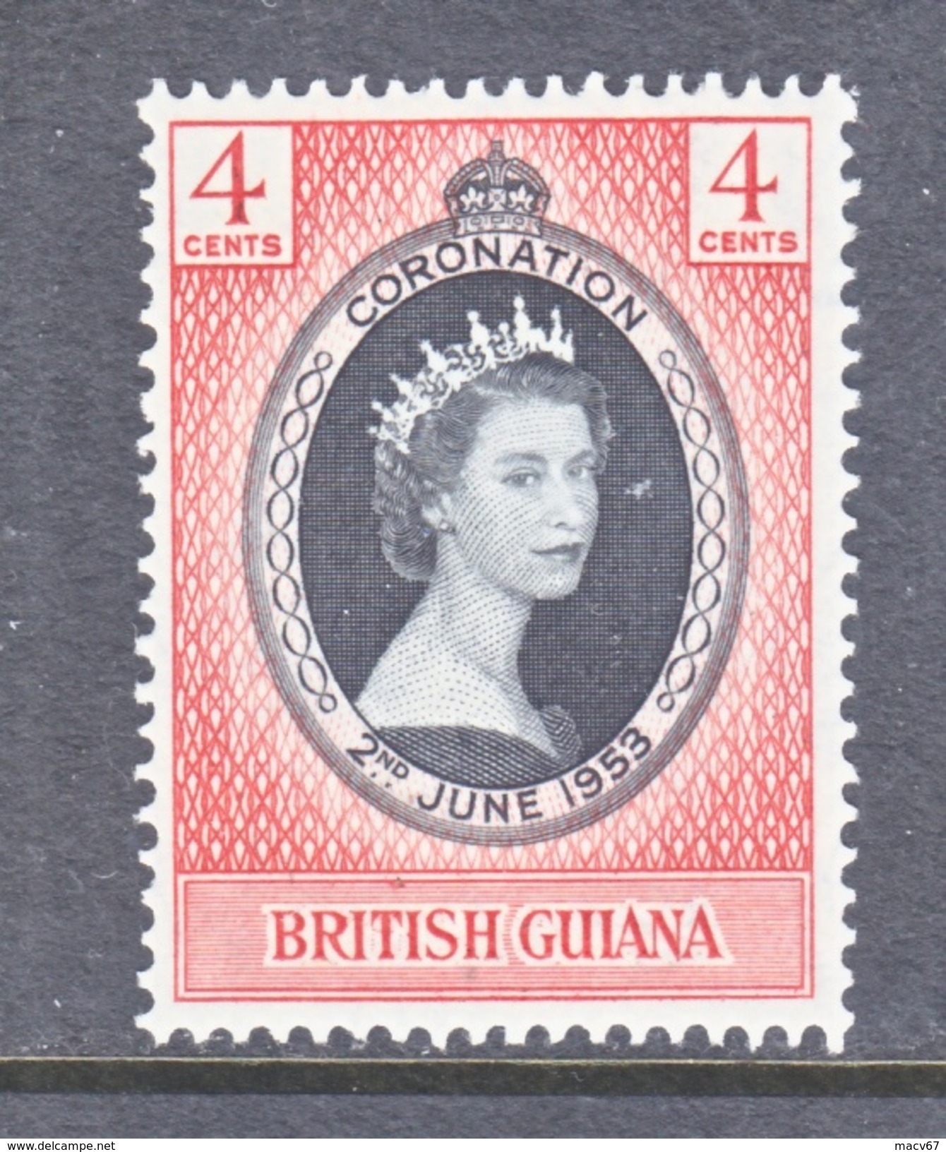 BRITISH  GUIANA  252  *   QE II  CORONATION  1953 - British Guiana (...-1966)