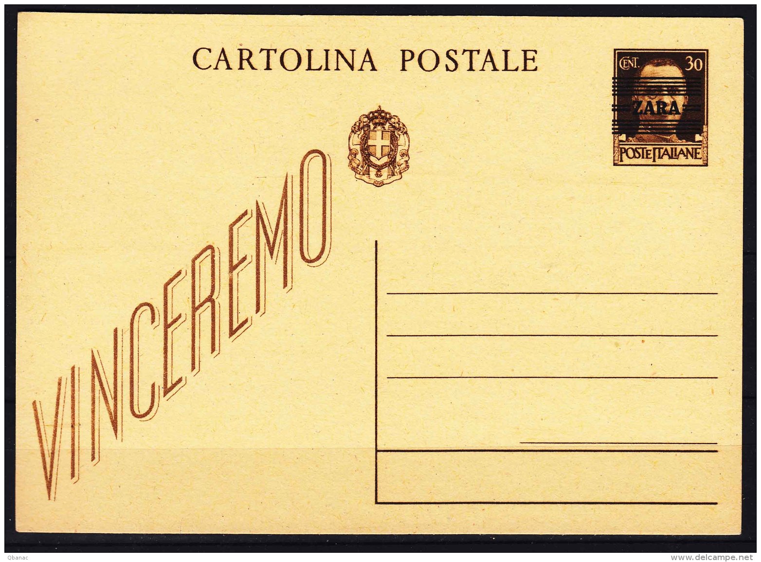 Germany Occupation Of Zadar (Zara) Sassone#C26 Very Nice Condition Mint Postal Card, Cat. 250 - Duitse Bez.: Zara