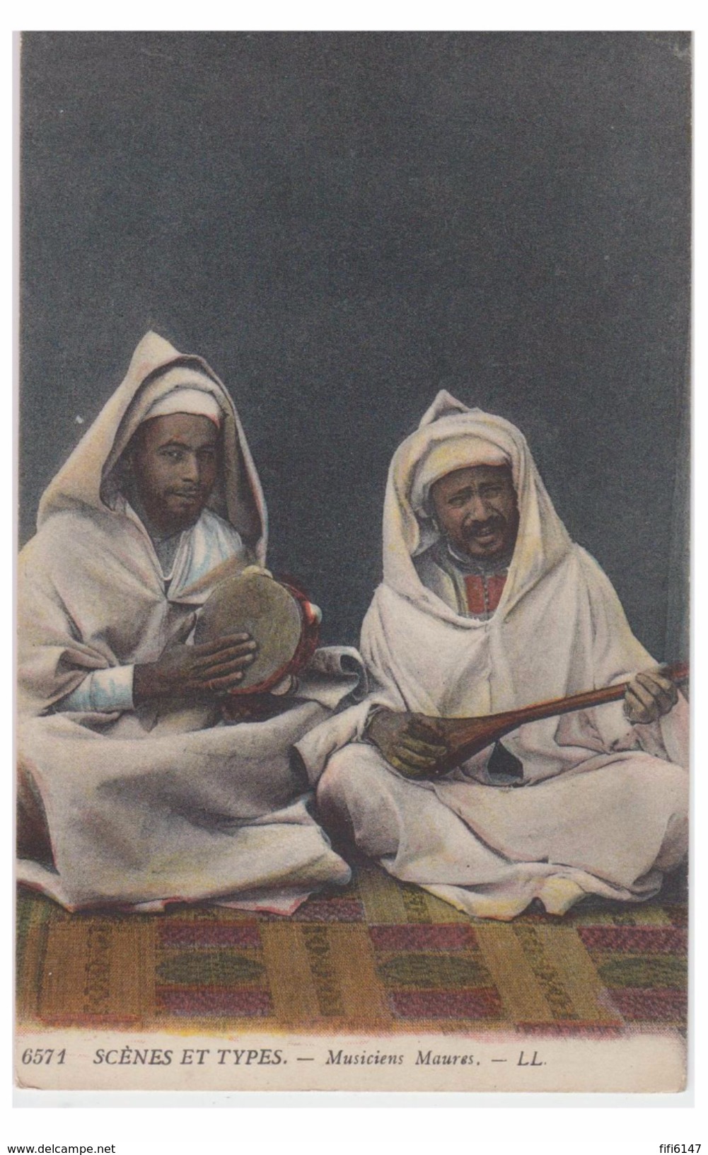 MAROC -- MUSICIENS MAURES-- MARRAKECH 1915 -- MUSIQUE -- INSTRUMENTS -- - Marrakesh