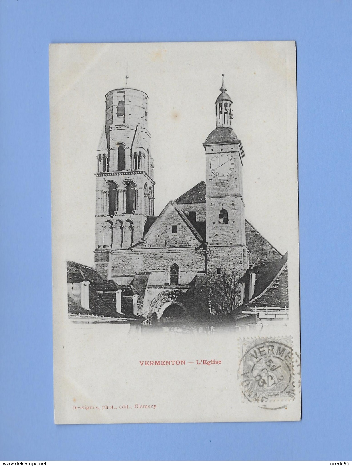 CPA PRECURSEUR 89 VERMENTON - UNE VUE SUR SON EGLISE EN 1903 - Vermenton