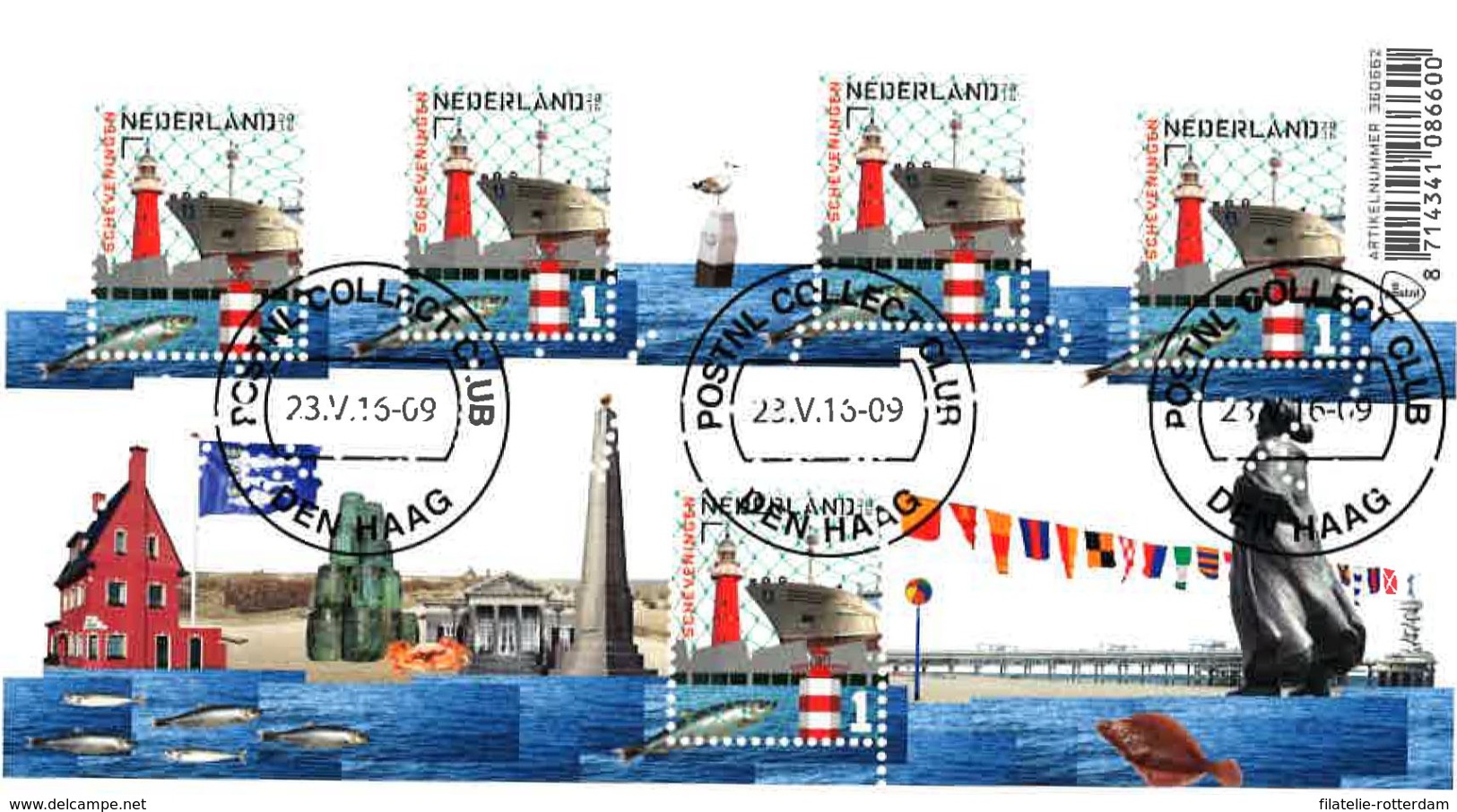 Nederland / The Netherlands - Sheet Mooi Nederland, Scheveningen 2016 - Used Stamps