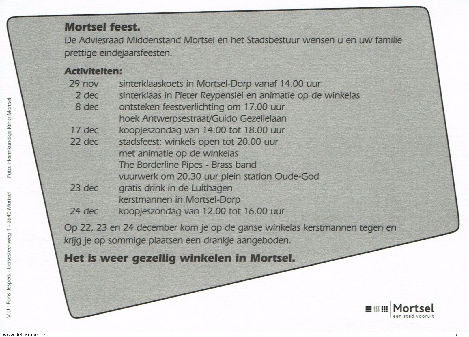 Mortsel - Prentkaart - Oude-God De Post - Reproductie Oude Kaart - Mortsel