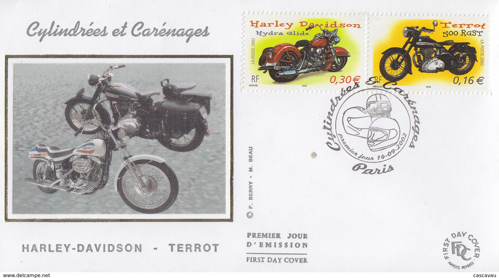 Enveloppe  FDC  1er  Jour    Motos   Cylindrées  Et   Carénages   2002 - Motorfietsen