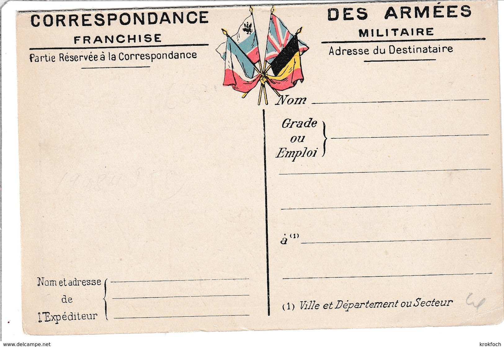 CPFM 1914 Série Cartes Du Front - N°3 Aisne & Oise - Laon Reims Soissons Compiègne Chalons Epernay - 2 Scans - Lettres & Documents