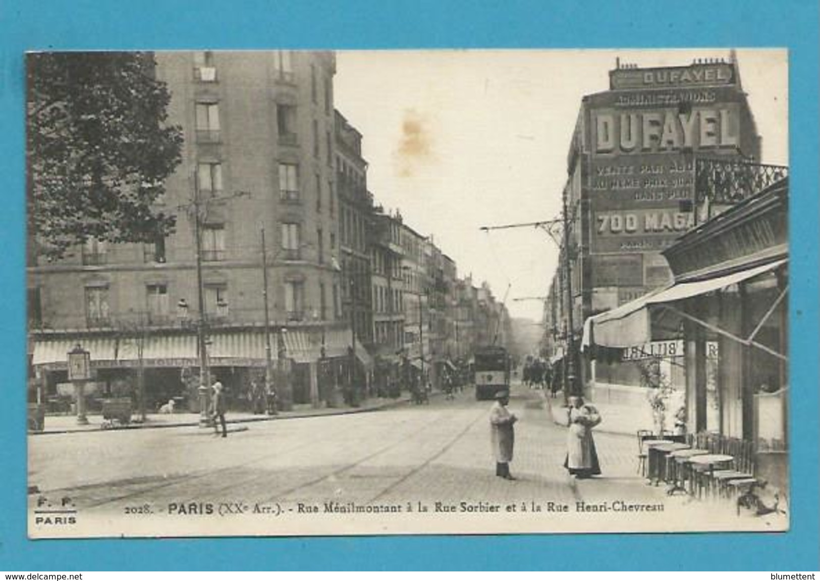 CPA 2028 TOUT PARIS - Rue Ménilmontant (XXème Arrt.) Coll. FLEURY - Arrondissement: 20