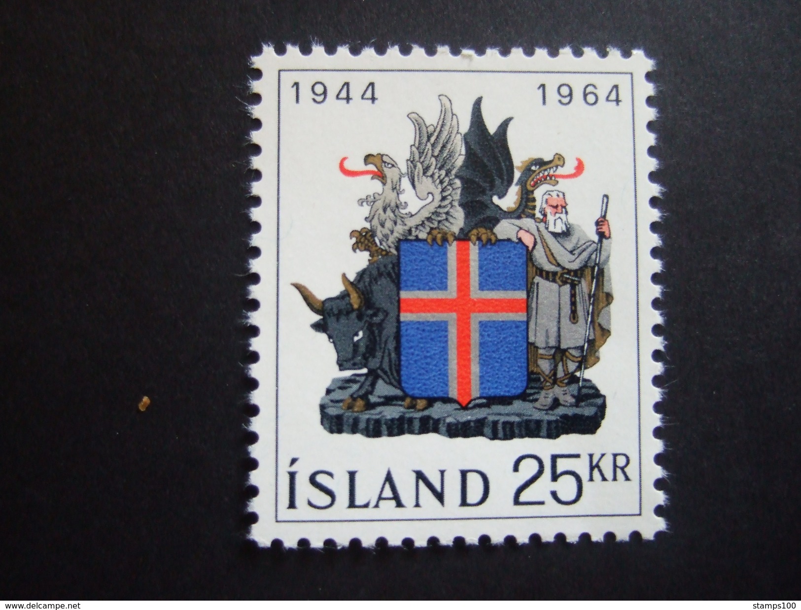 ICELAND 1964  20 YEARS REPUBLIC OF ISLAND MNH**  YVERT 335 MICHEL 380  (E42-025) - Neufs