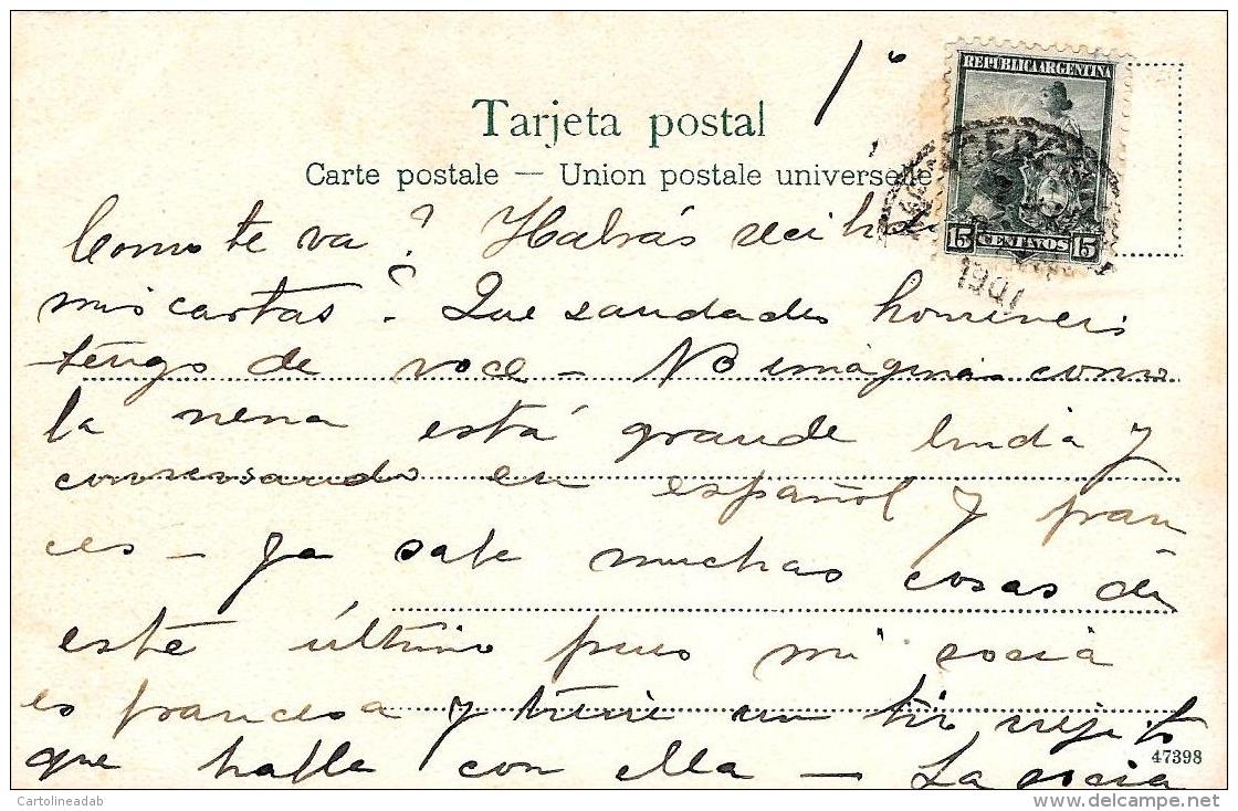 [DC10053] CPA - ARGENTINA - BUENOS AIRES - RICORDO DELLA REPUBBLICA ARGENTINA - Viaggiata 1901 - Old Postcard - Argentina