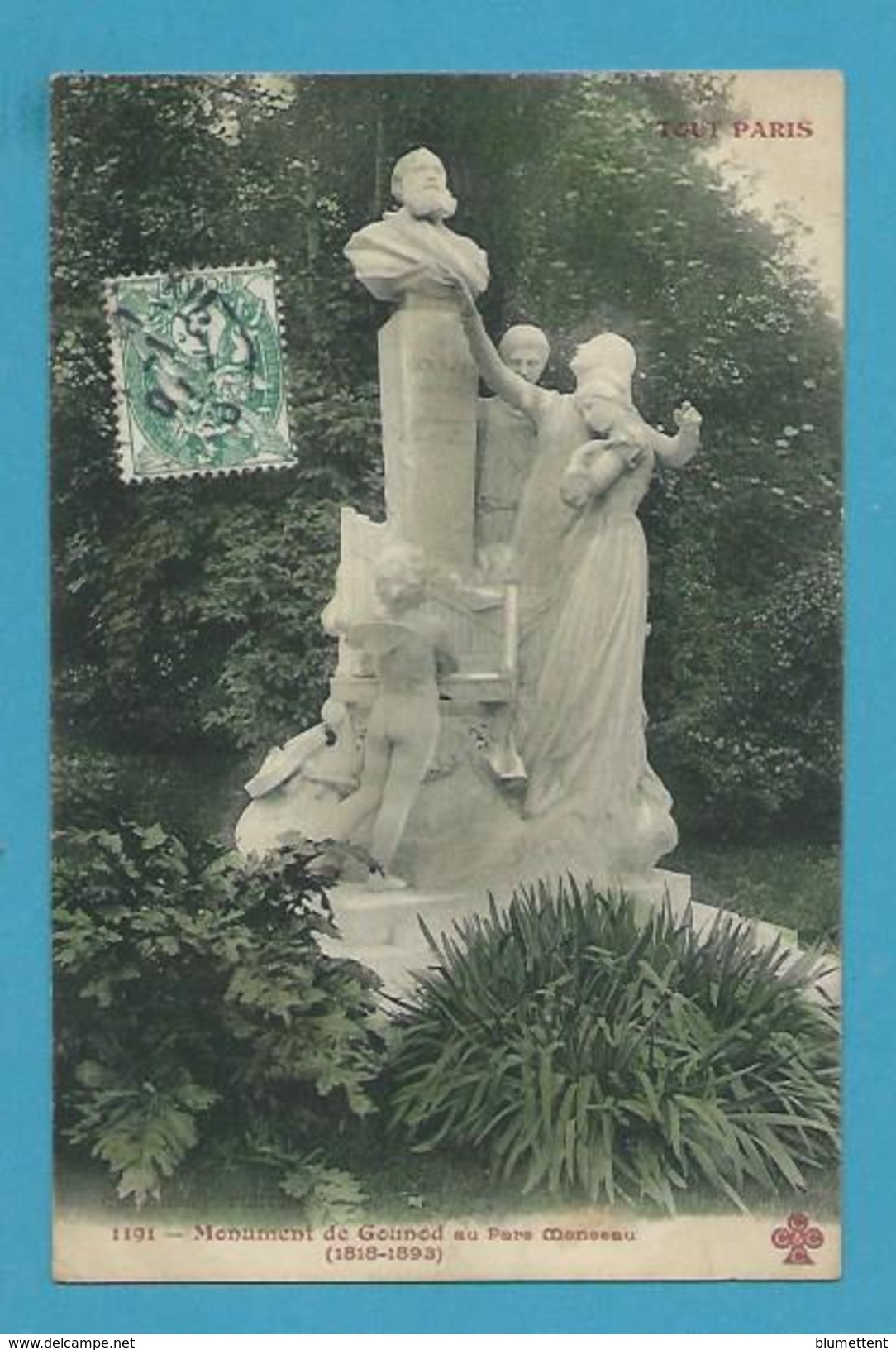 CPA 1191 TOUT PARIS - Monument De Gounot Au Par Monceau Coll. FLEURY - Autres & Non Classés