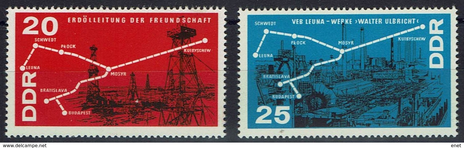 DDR 1966 - MiNr 1227-1228 - Petrochemie - Ungebraucht