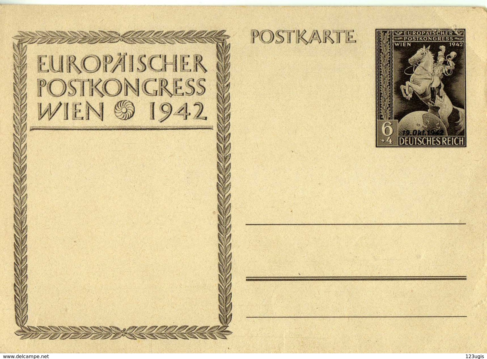 Drittes Reich 1942 Ganzsache Mi P 295, Postkongreß Wien [140517KIV] - Otros & Sin Clasificación