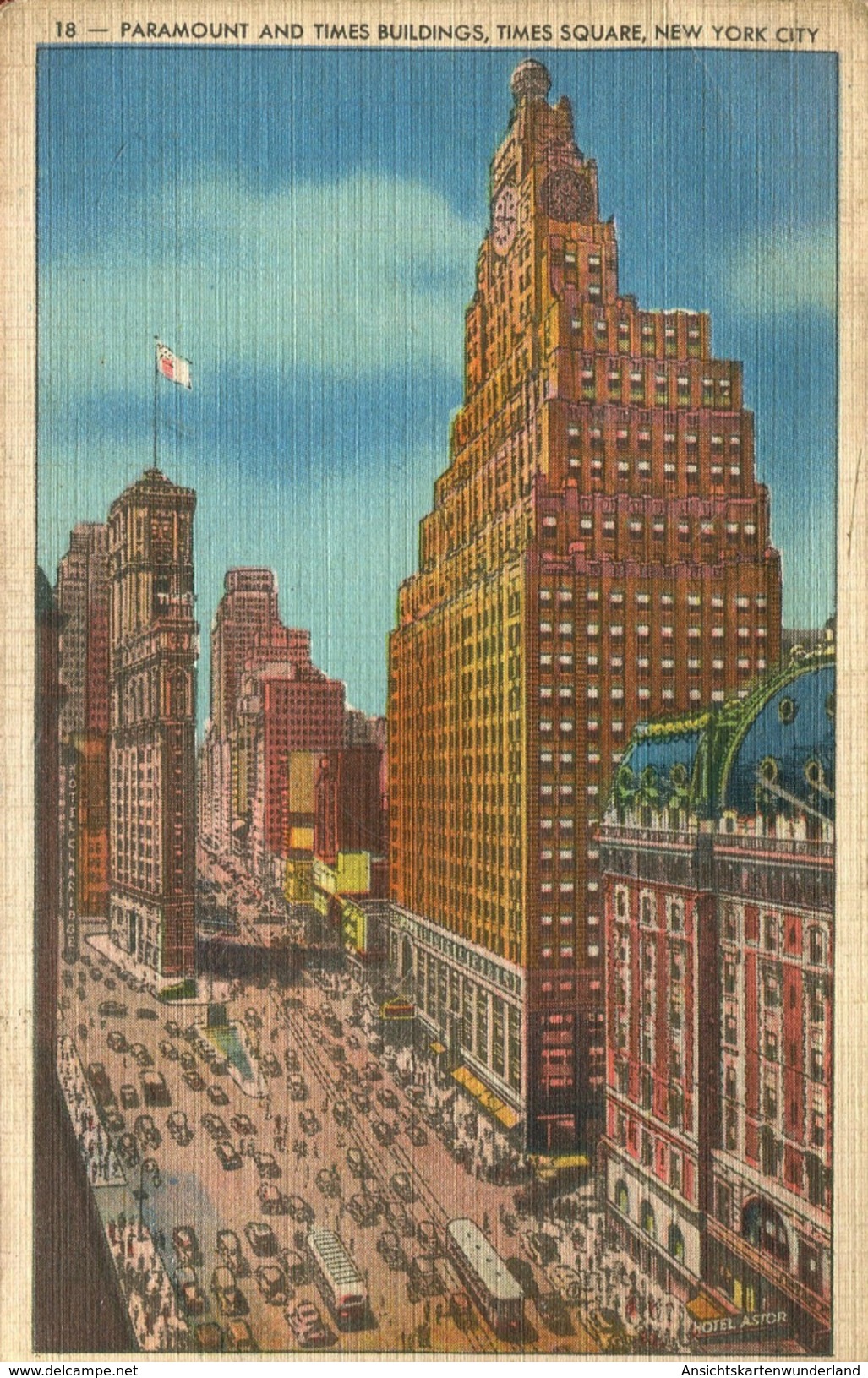 New York City - Paramount And Times Buildings, Times Square (000142) - Time Square