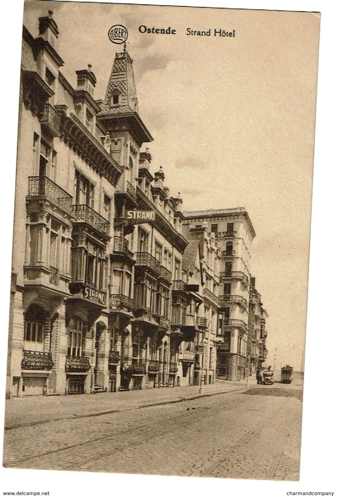 Ostende, Strand Hôtel, Animée, Tram, Boulevard Van Iseghem, Ostende - 2 Scans - Oostende