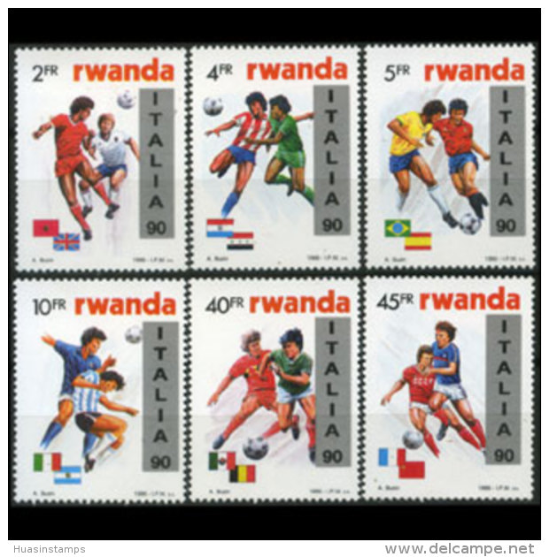 RWANDA 1991 - Scott# 1360-5 W.Cup Soccer Set Of 6 MNH - Neufs