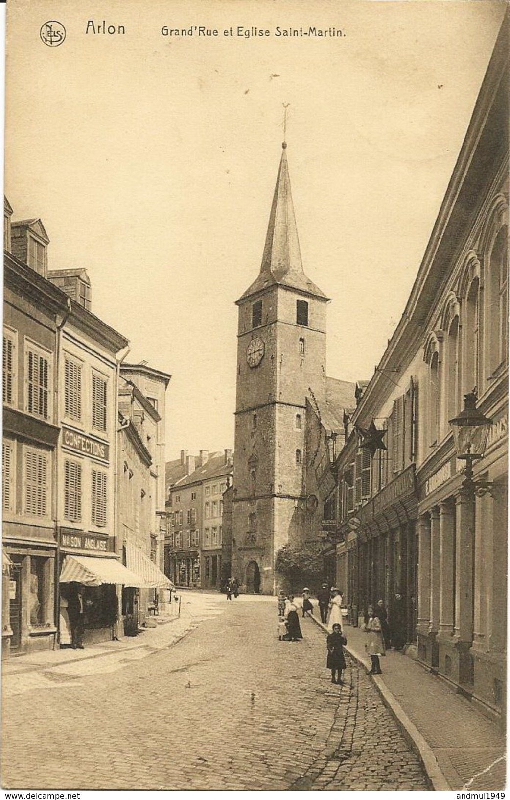 ARLON - Grand'Rue Et Eglise St-Martin - Oblitération De 1928 - Thill, Série 31, N° 11 - Arlon