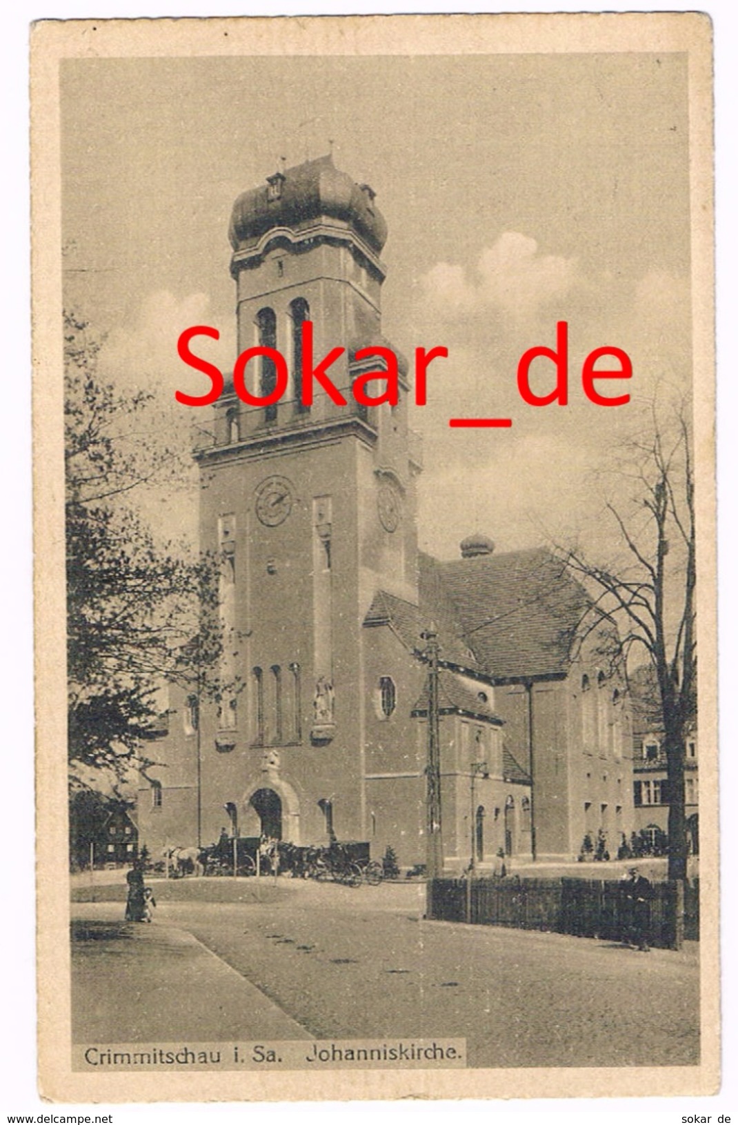 AK Crimmitschau Johanniskirche, Feldpost Fürth 1914, Kreis Zwickau Sachsen - Crimmitschau