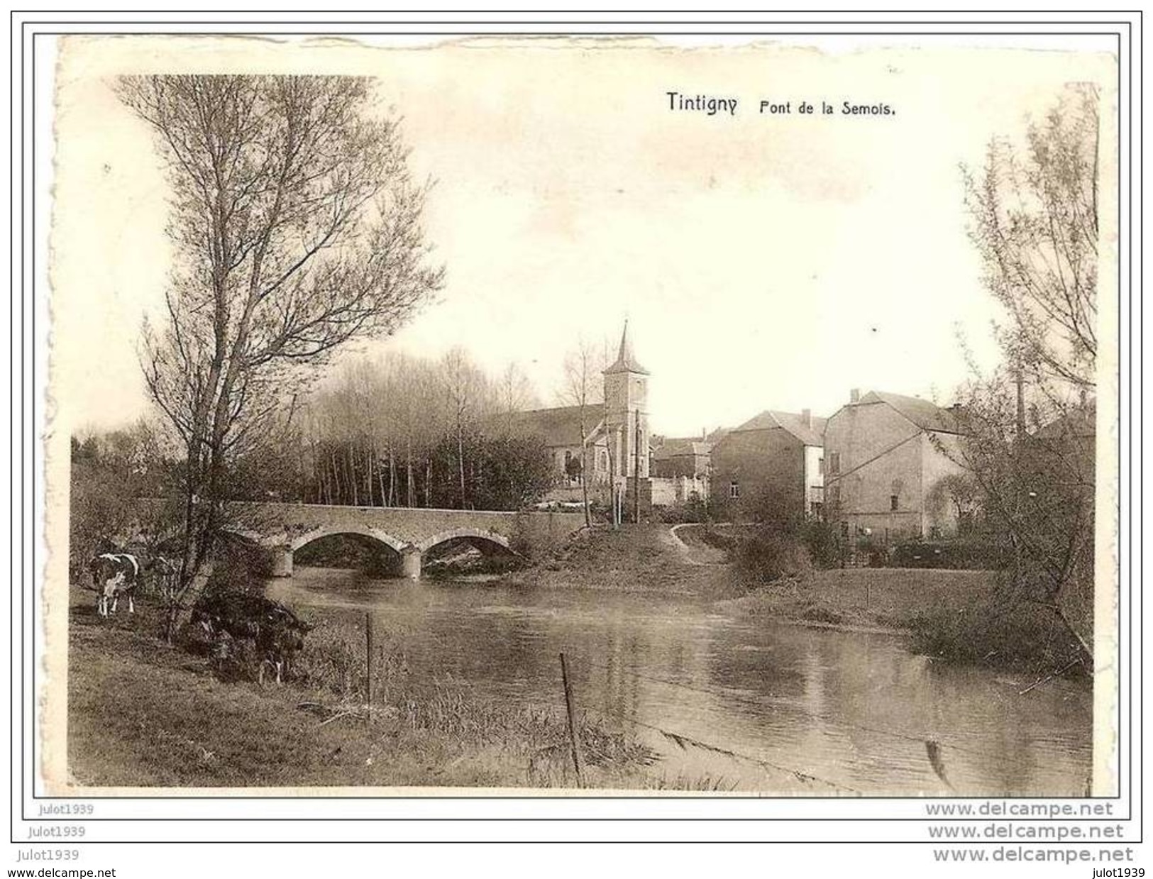 TINTIGNY ..-- Pont Sur La Semois . Voir Verso .  01.01.1947 Vers COURTRAI . - Tintigny