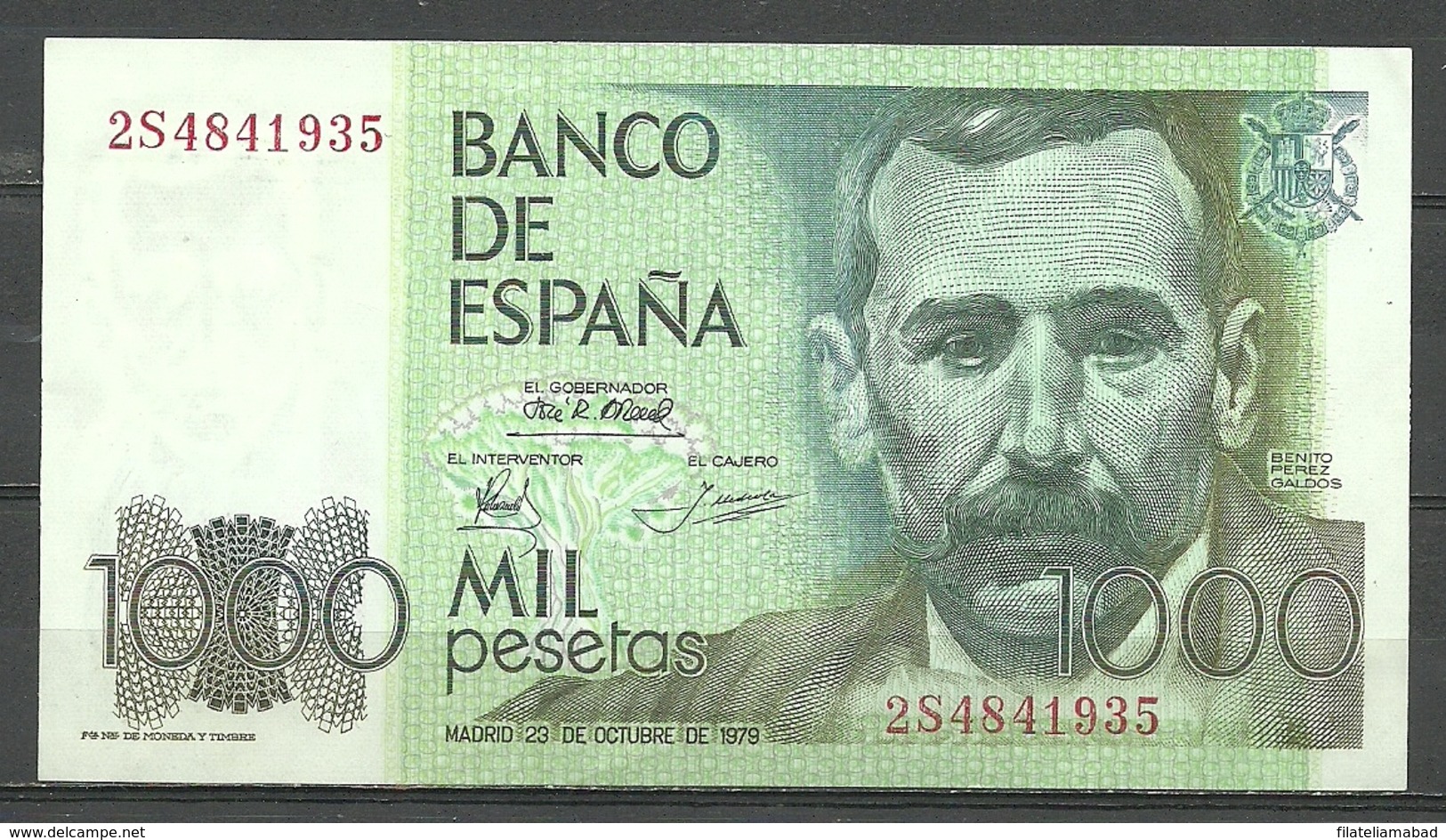 ESPAÑA BILLETE DE 1000 Pts. MADRID 23 DE OCTUBRE DE 1979 PLANCHA. - [ 4] 1975-… : Juan Carlos I