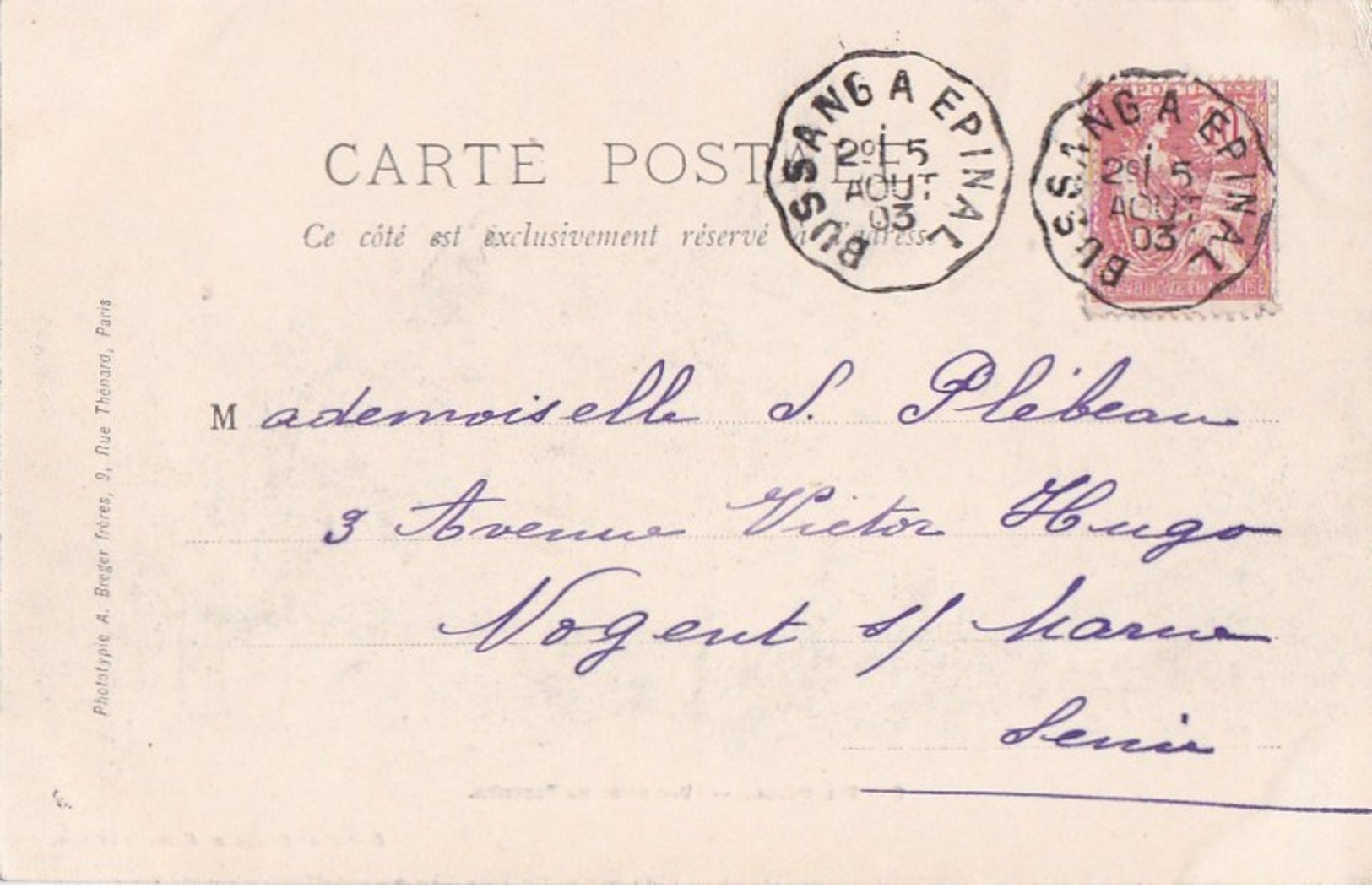 88 VAL D' AJOL  USINE Maisons Du VILLAGE Vue Du Clocher à Travers CHAMPS Timbre 1903 Scan Dos - Otros & Sin Clasificación