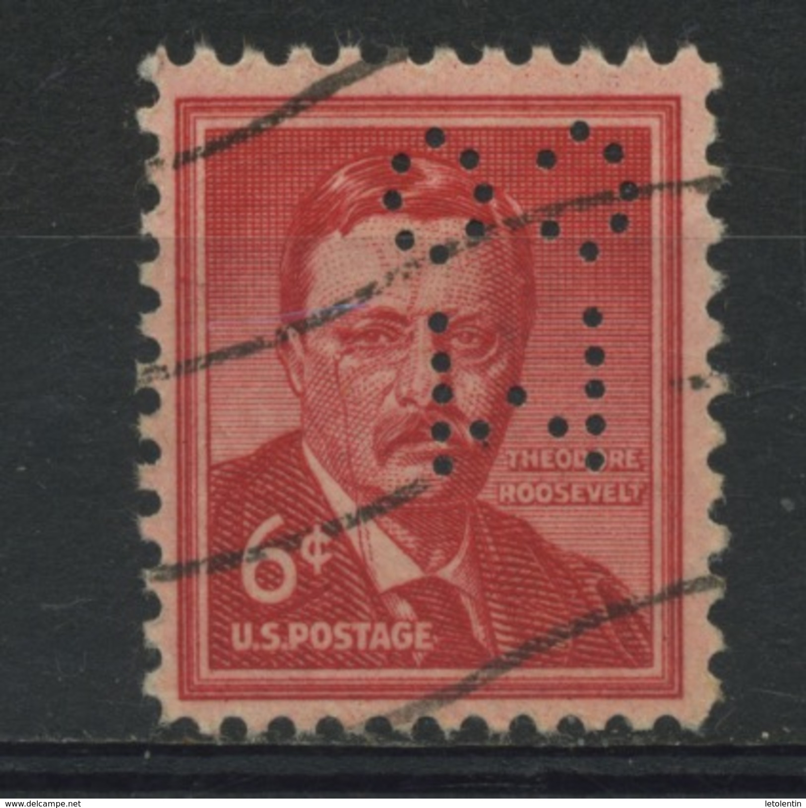 USA : -  ROOSEVELT - N° Yvert 600 Obli. & Perforé "M Co" - Zähnungen (Perfins)