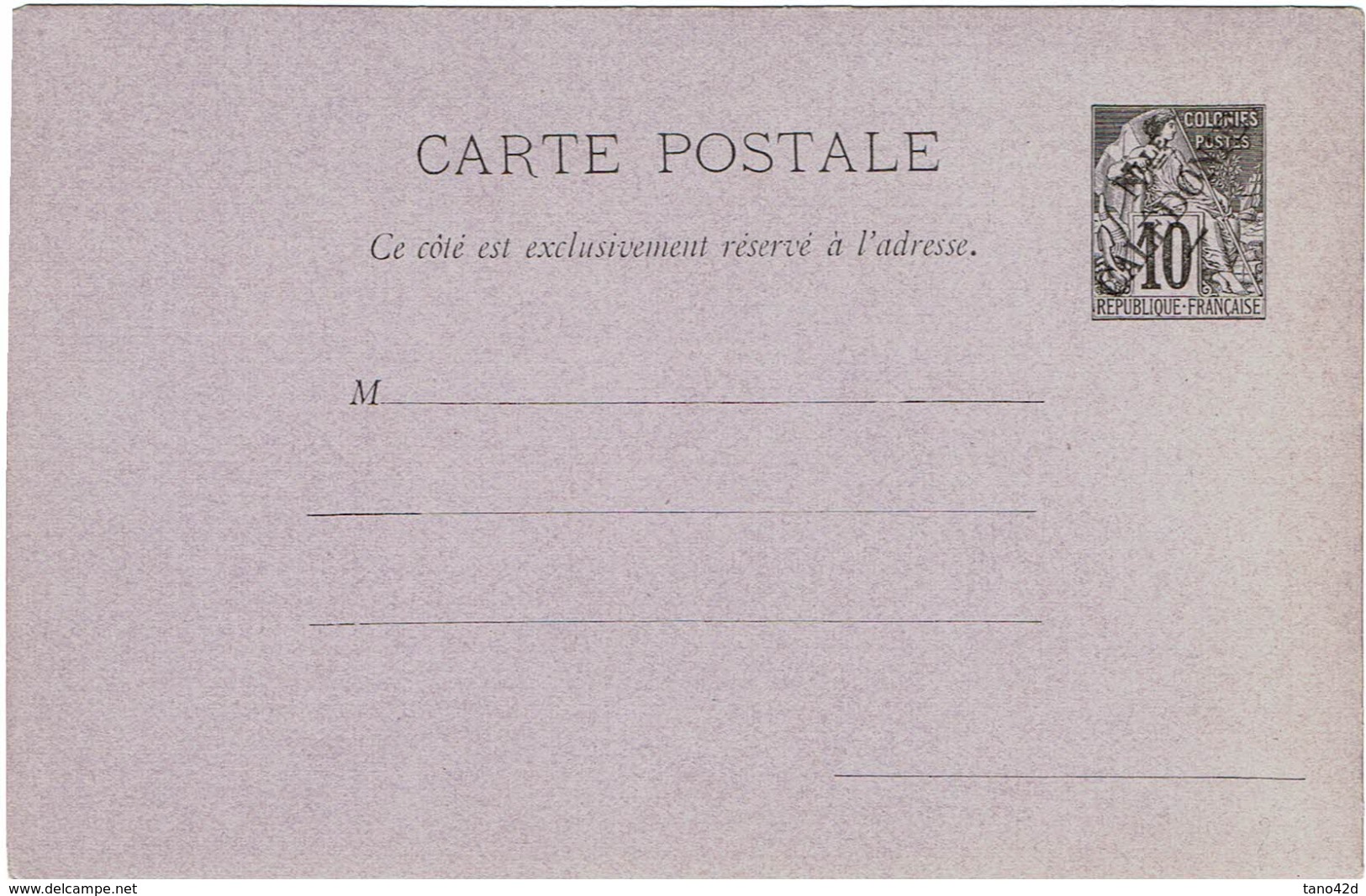 LCTN47/5 -N.LLE CALEDONIE  CARTE POSTALE SURCHARGEE NEUVE TB - Cartas & Documentos