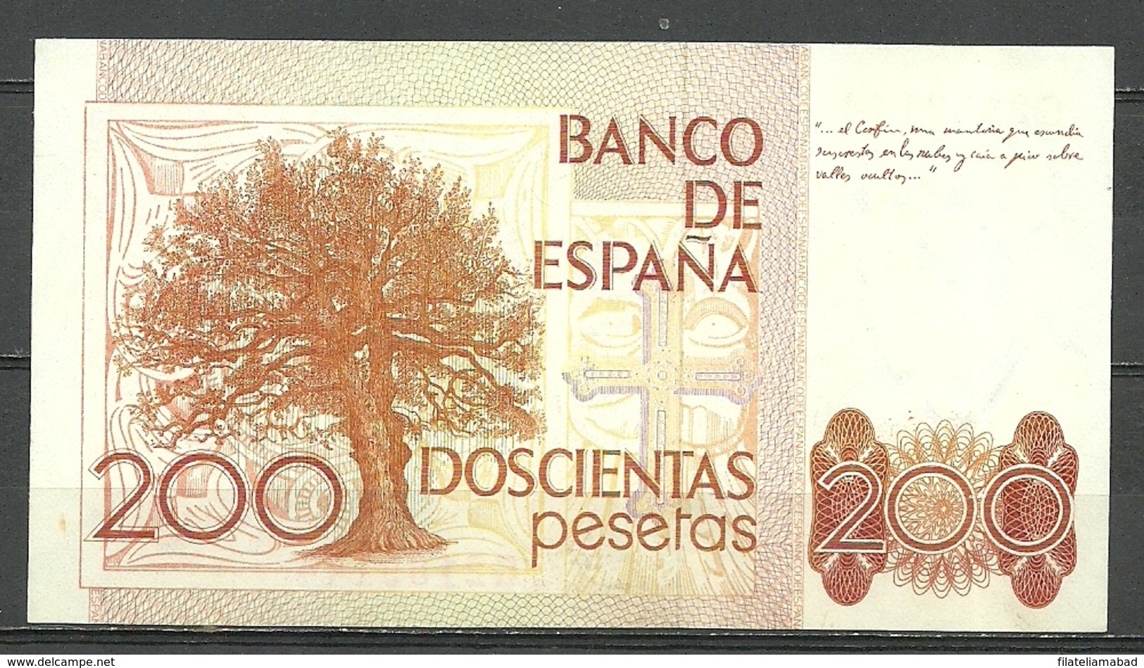 ESPAÑA BILLETE DE 200 Pts. MADRID 16 DE SEPTIEMBRE DE 1980  MBC. - [ 4] 1975-… : Juan Carlos I