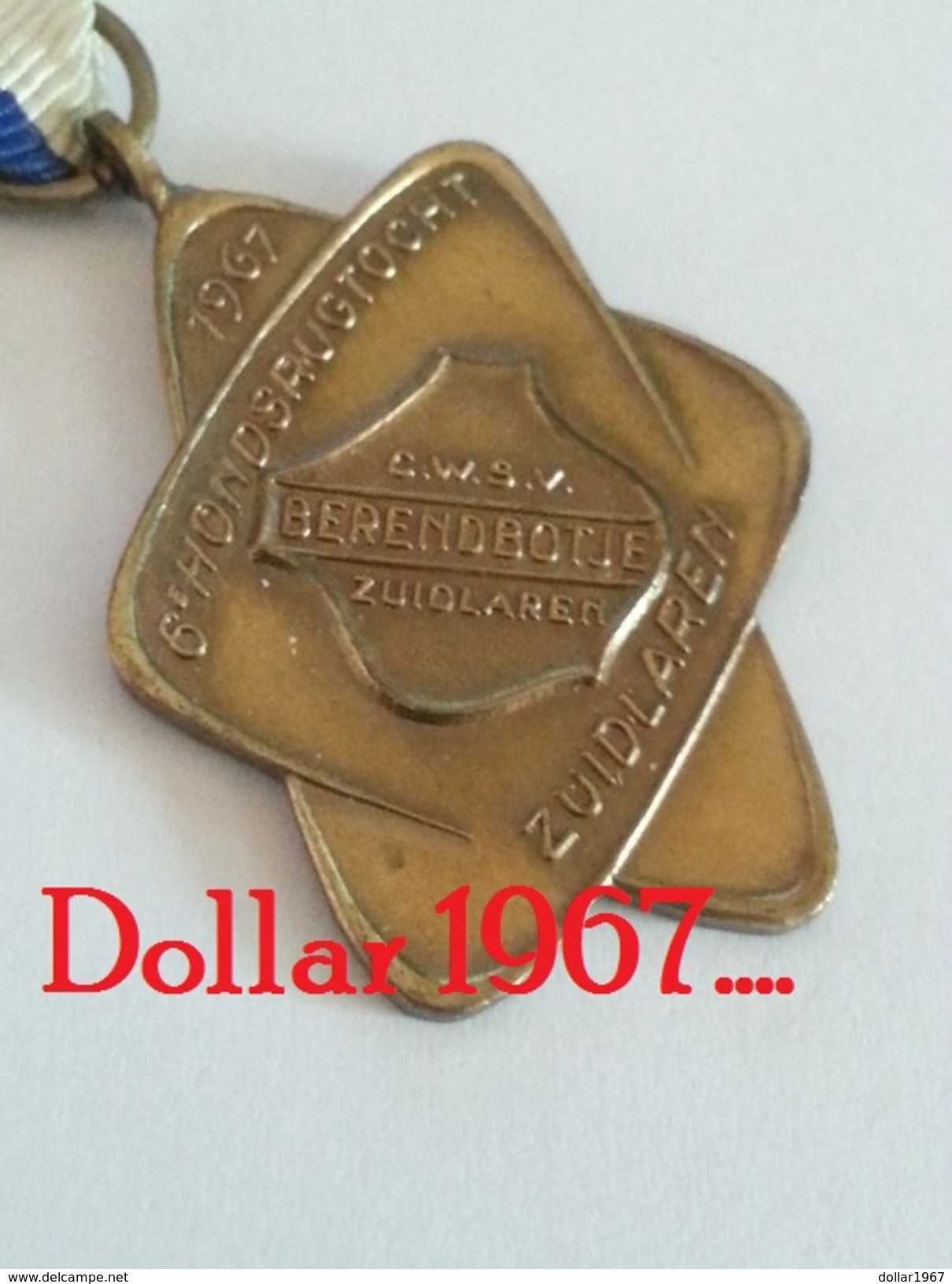 .medal - Medaille - 6 E Hondsbrugtocht, C.w.s.v Berendbotje Zuidlaren 1967 - Altri & Non Classificati