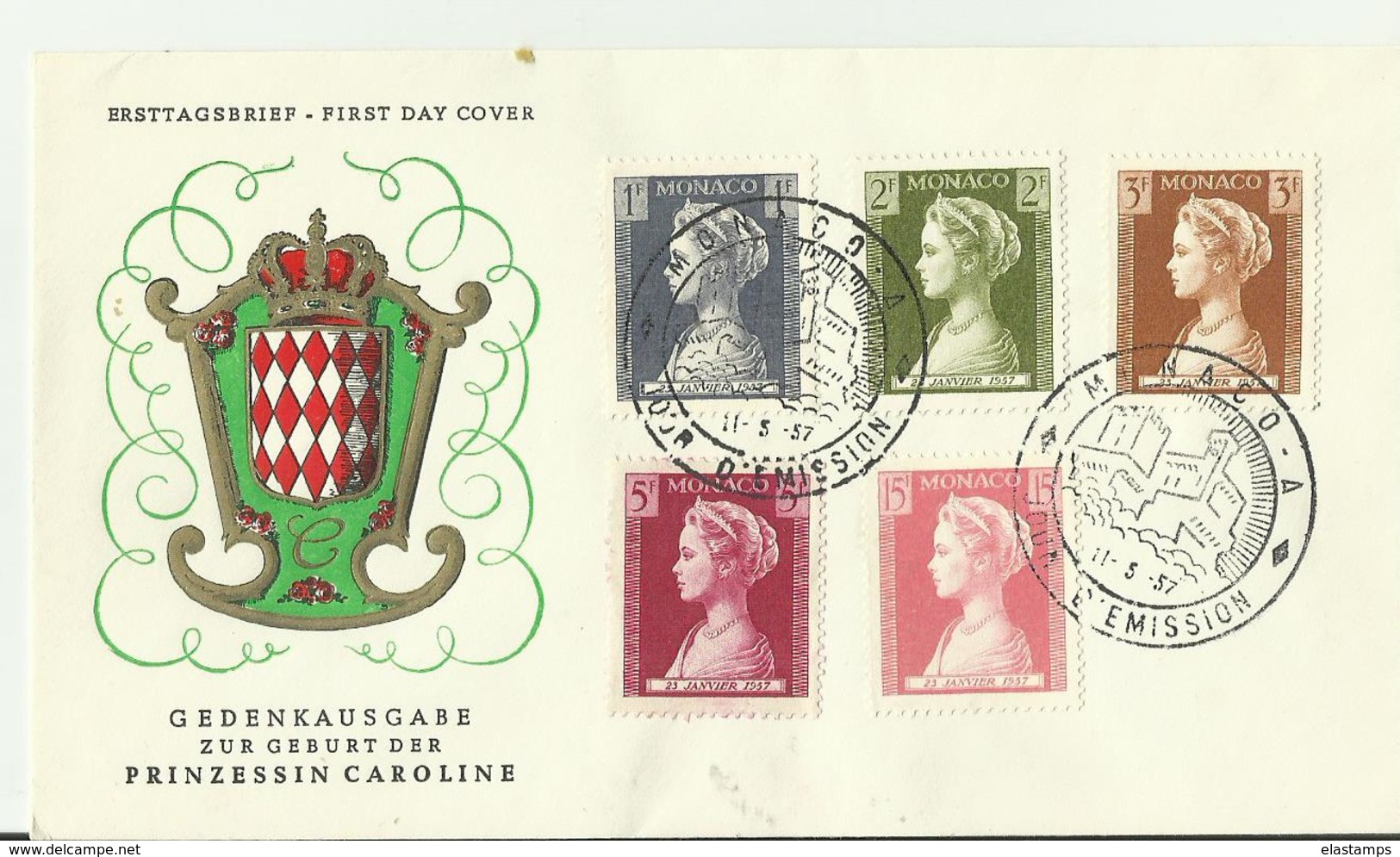 MONACO FDC 1957 - FDC