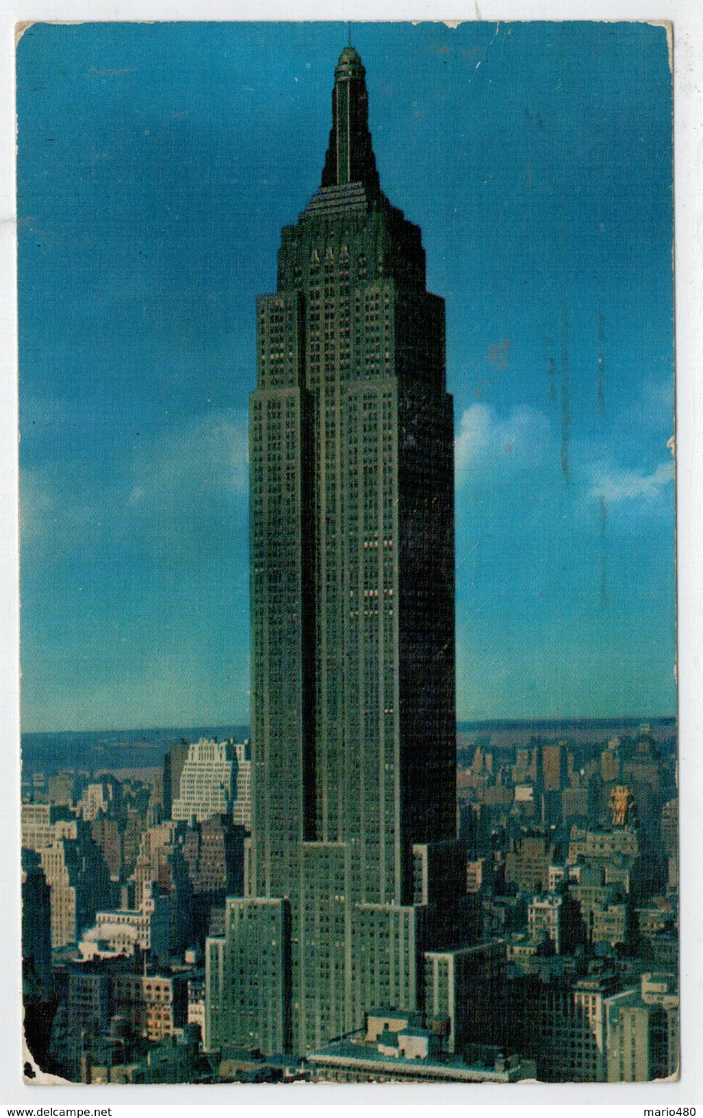 C.P.  PICCOLA   NEW-YORK   THE  EMPIRE  STATE BUILDING      2 SCAN       (VIAGGIATA) - Empire State Building