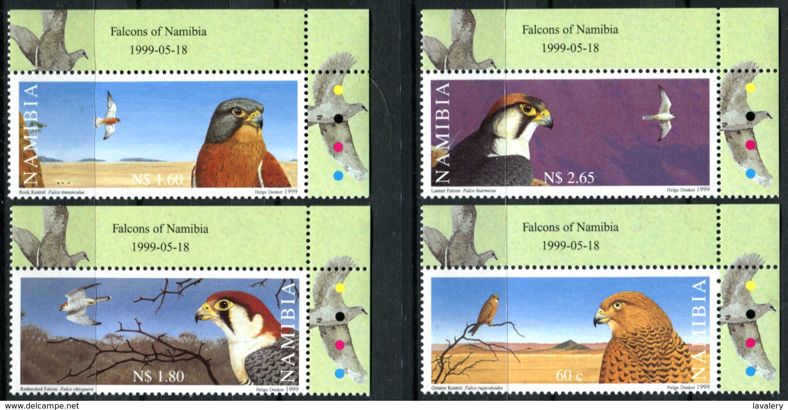 NAMIBIA 1999 Birds Of Prey, Falcons, Fauna MNH - Namibia (1990- ...)