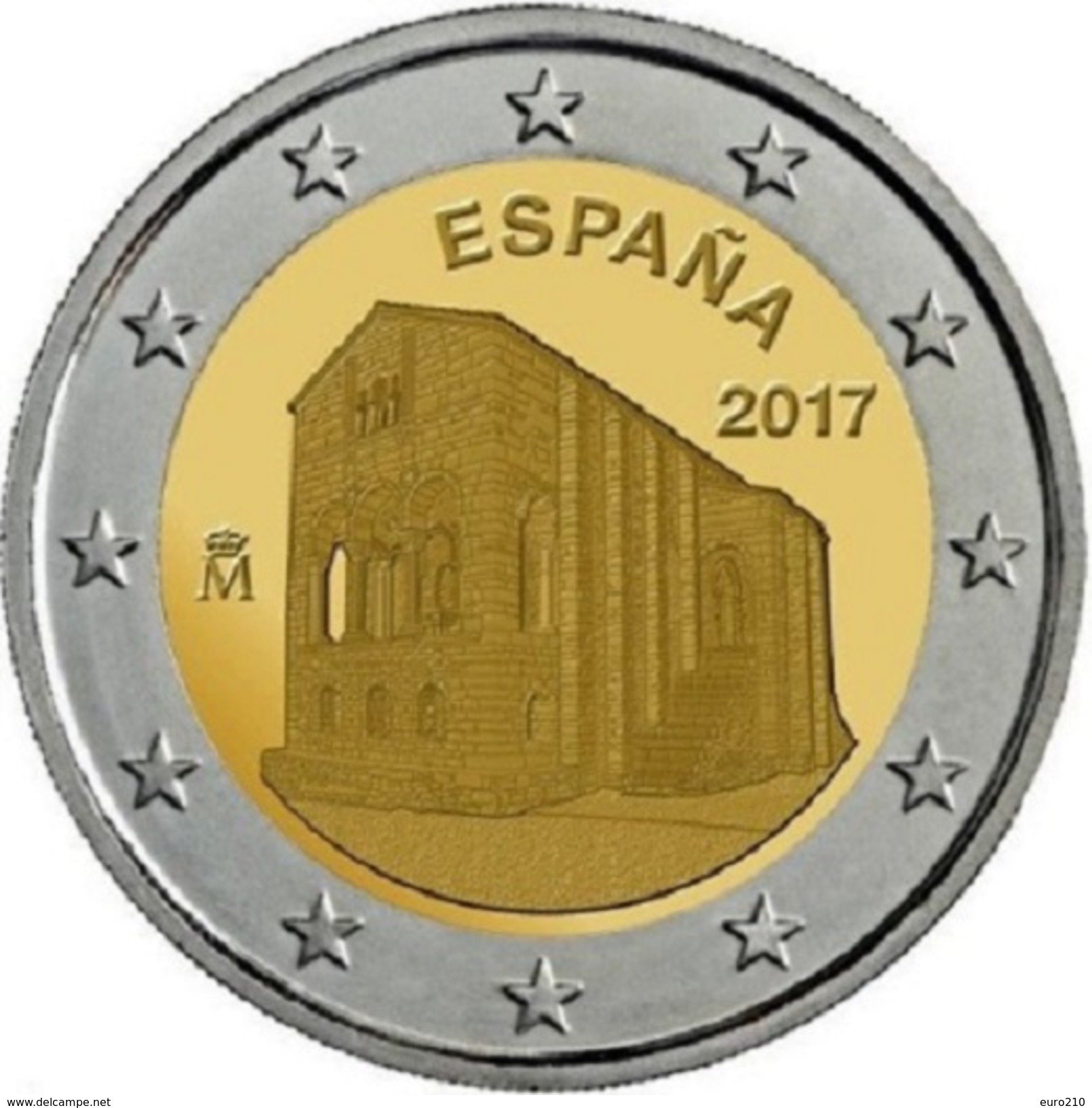 SPAGNA - 2 Euro 2017 - Oviedo - Asturie - UNC - Spain