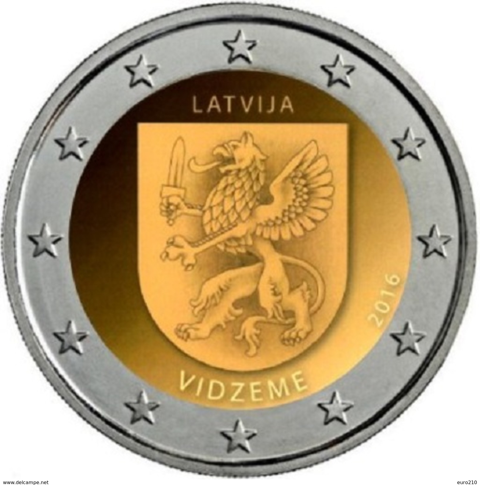 LETTONIE - 2 Euro 2016 - Vidzeme - New!!! - Lettonie
