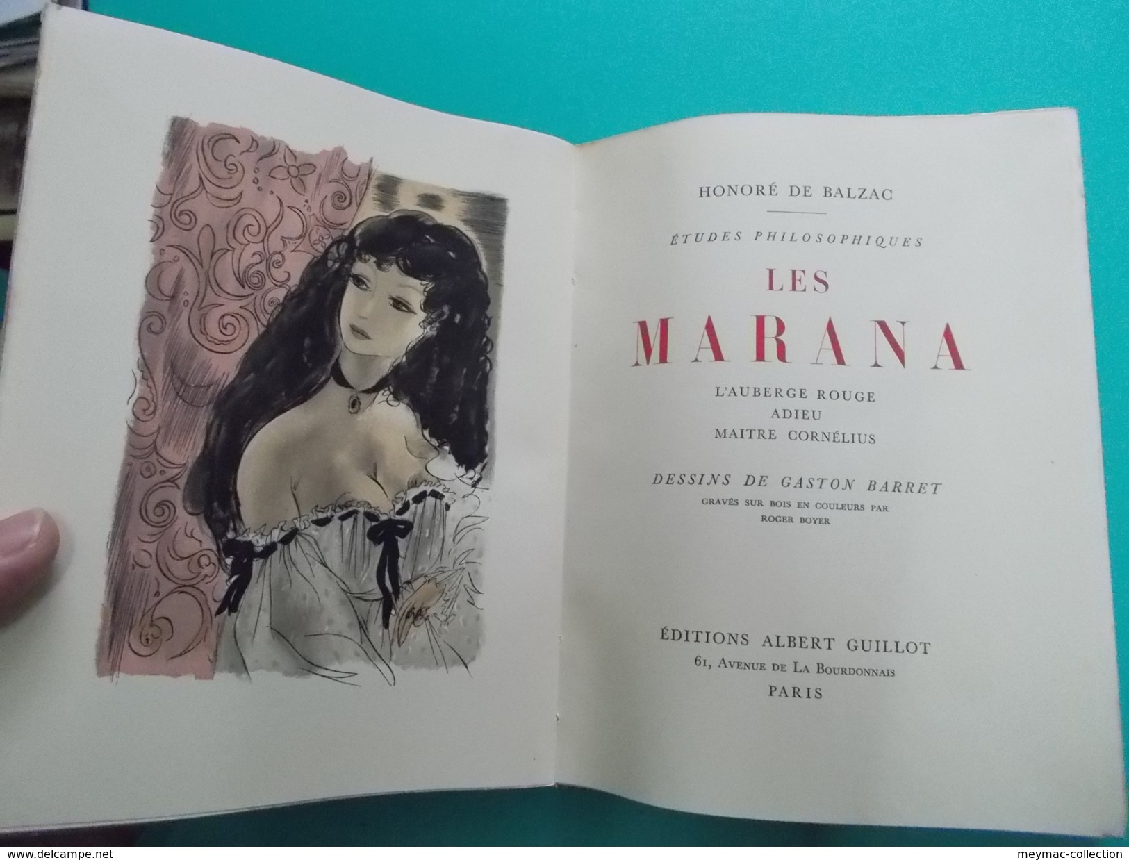 HONORE DE BALZAC " LES MARANA " T.II EDIT. DU CENTENAIRE 1952 ALBERT GUILLOT  DESSINS GASTON BARRET