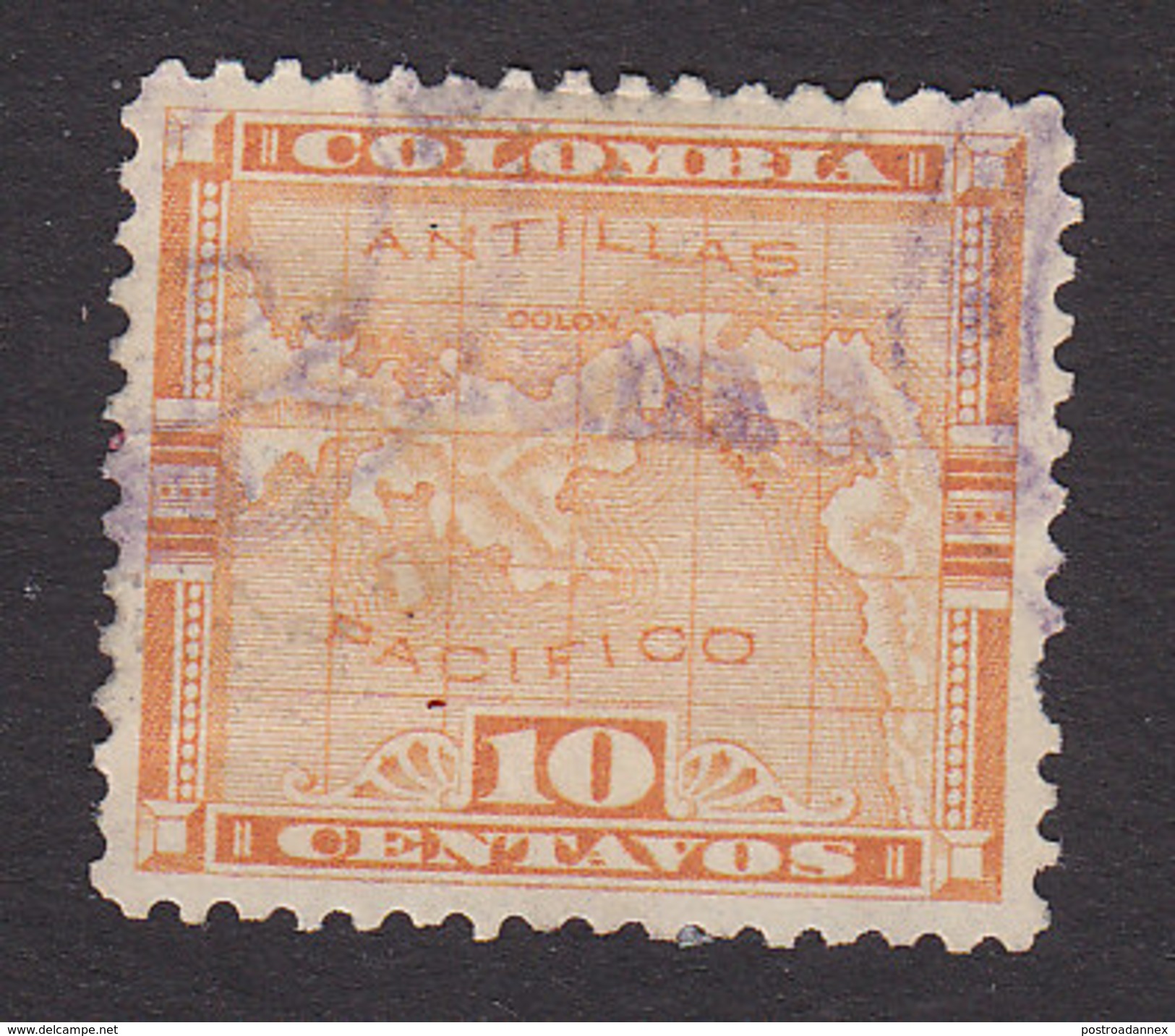 Panama, Scott #161, Used, Map Overprinted, Issued 1903 - Panama