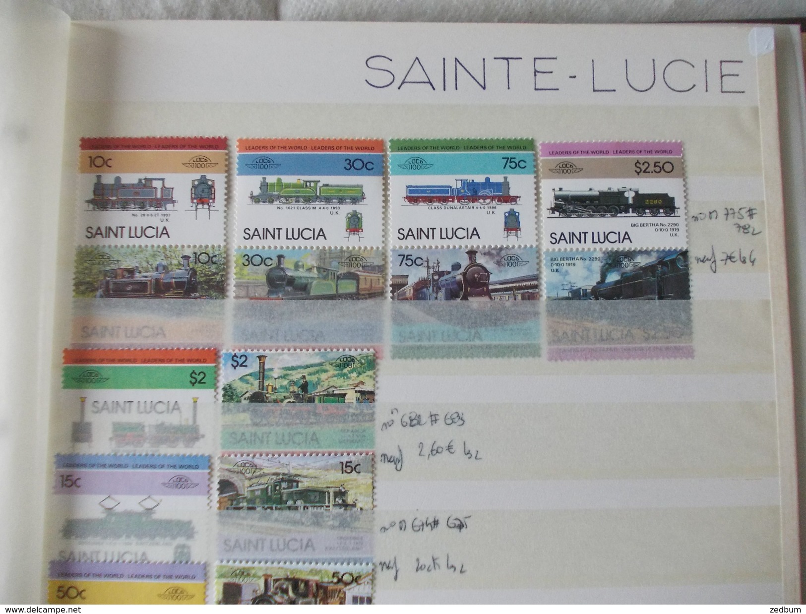 ALBUM 9 Collection De Timbres Avec Pour Thème Le Chemin De Fer Train De Tout Pays Valeur 510.20 &euro; - Colecciones (en álbumes)