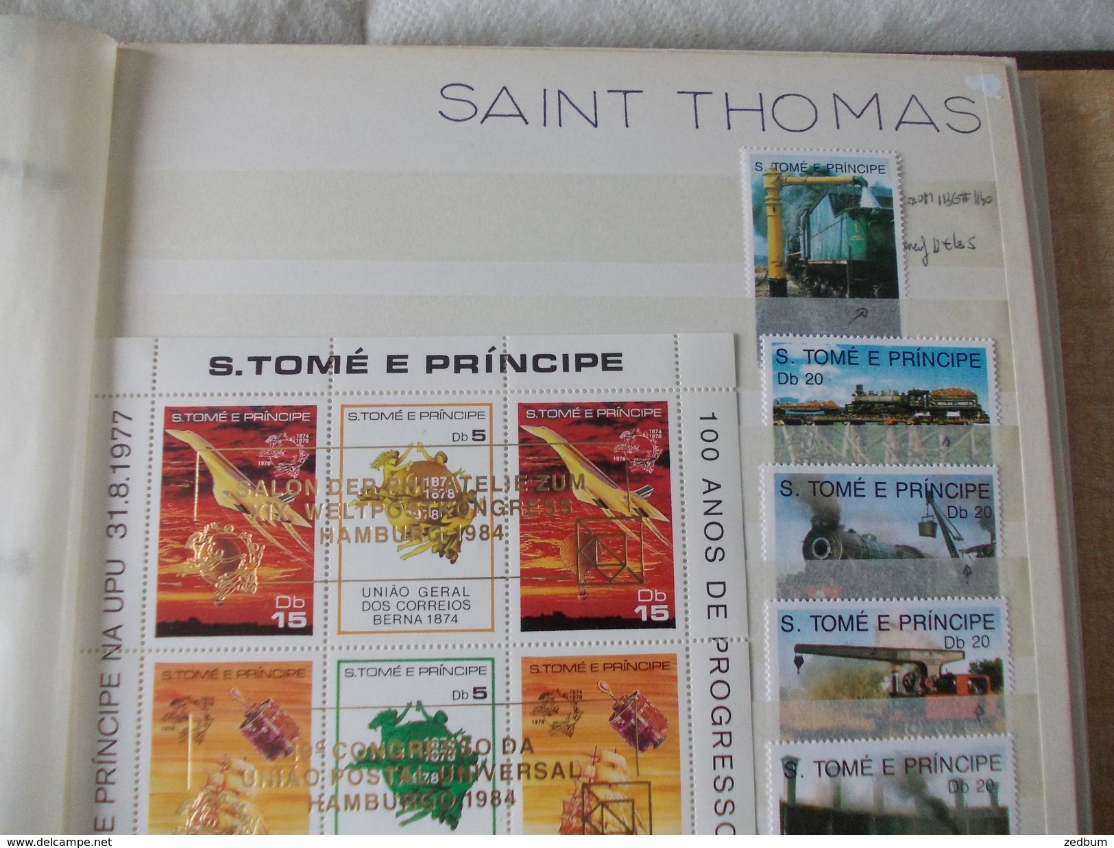 ALBUM 9 collection de timbres avec pour thème le chemin de fer train de tout pays valeur 510.20 &euro;