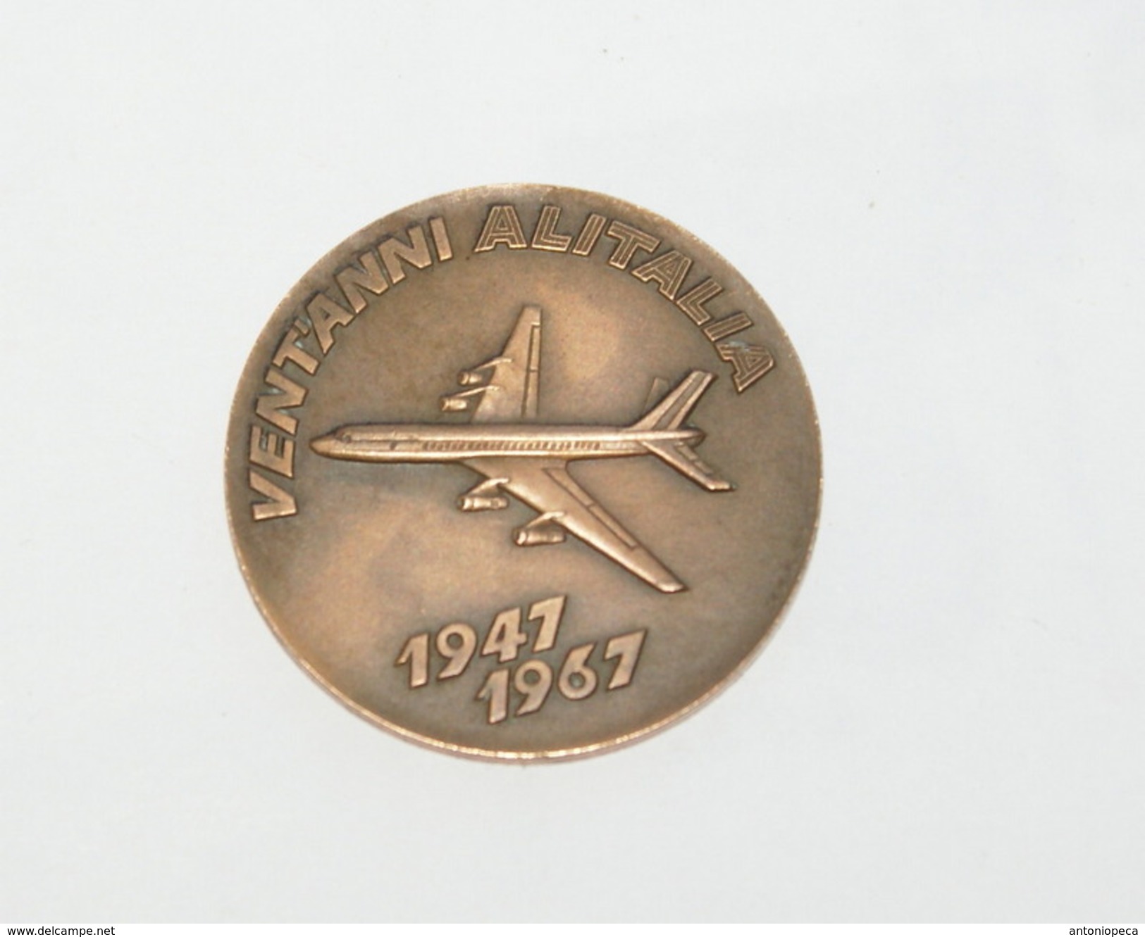 MEDAGLIONE VENTENNALE ALITALIA, 1947-1967 - Obj. 'Souvenir De'