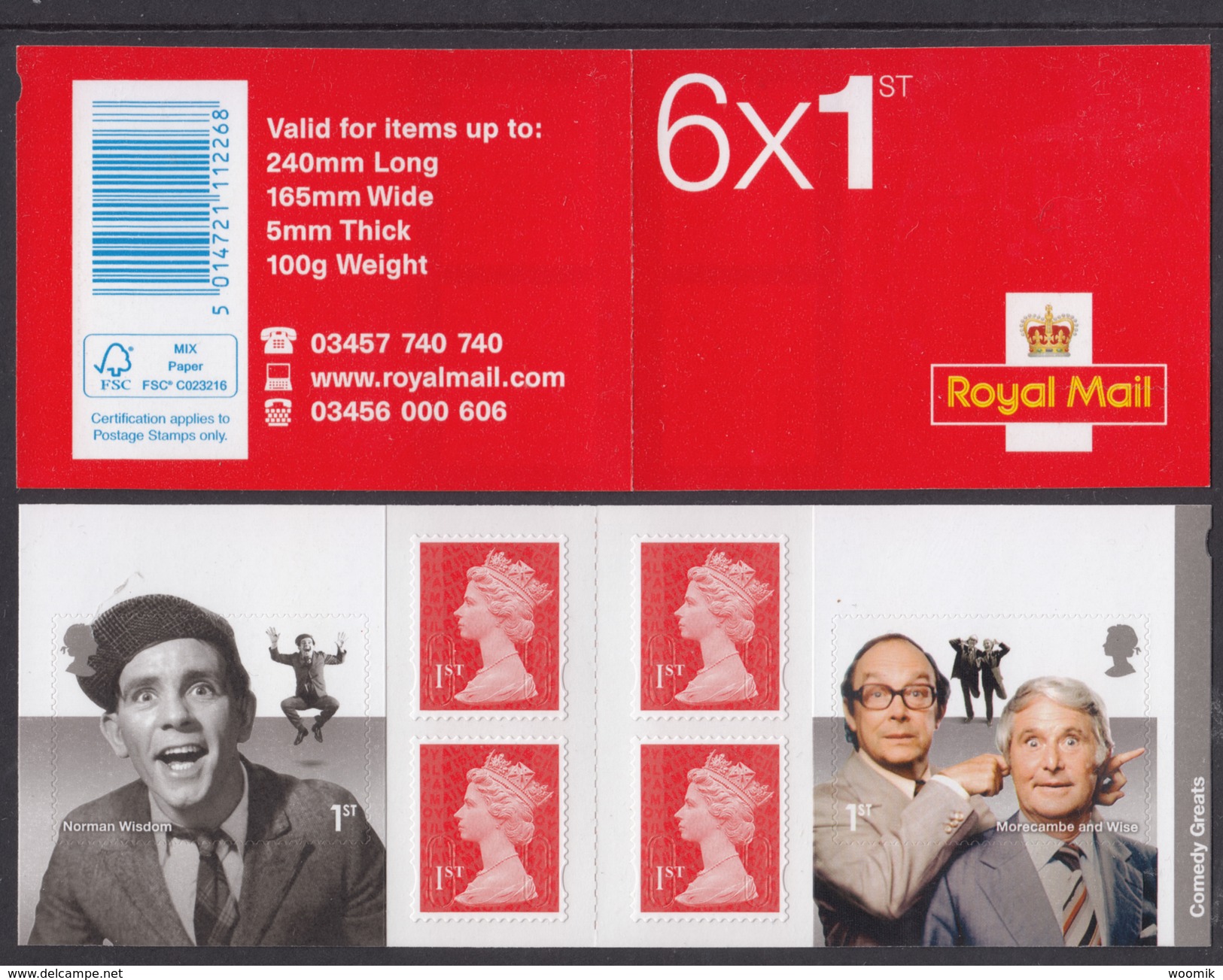 GB ~ 2015 ~ Comedy Greats ~ Booklet Of Six ~ SG PM47 ~ MNH - Booklets