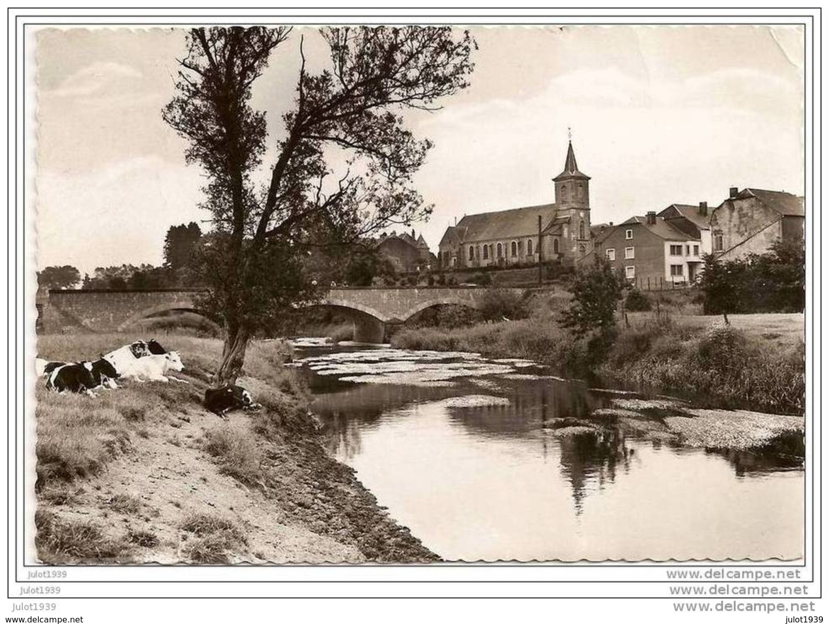 TINTIGNY ..--  L´ Eglise Et Le Pont Sur La Semois . 1964 De ANSART Vers BRUXELLES . Voir Texte Verso . - Tintigny