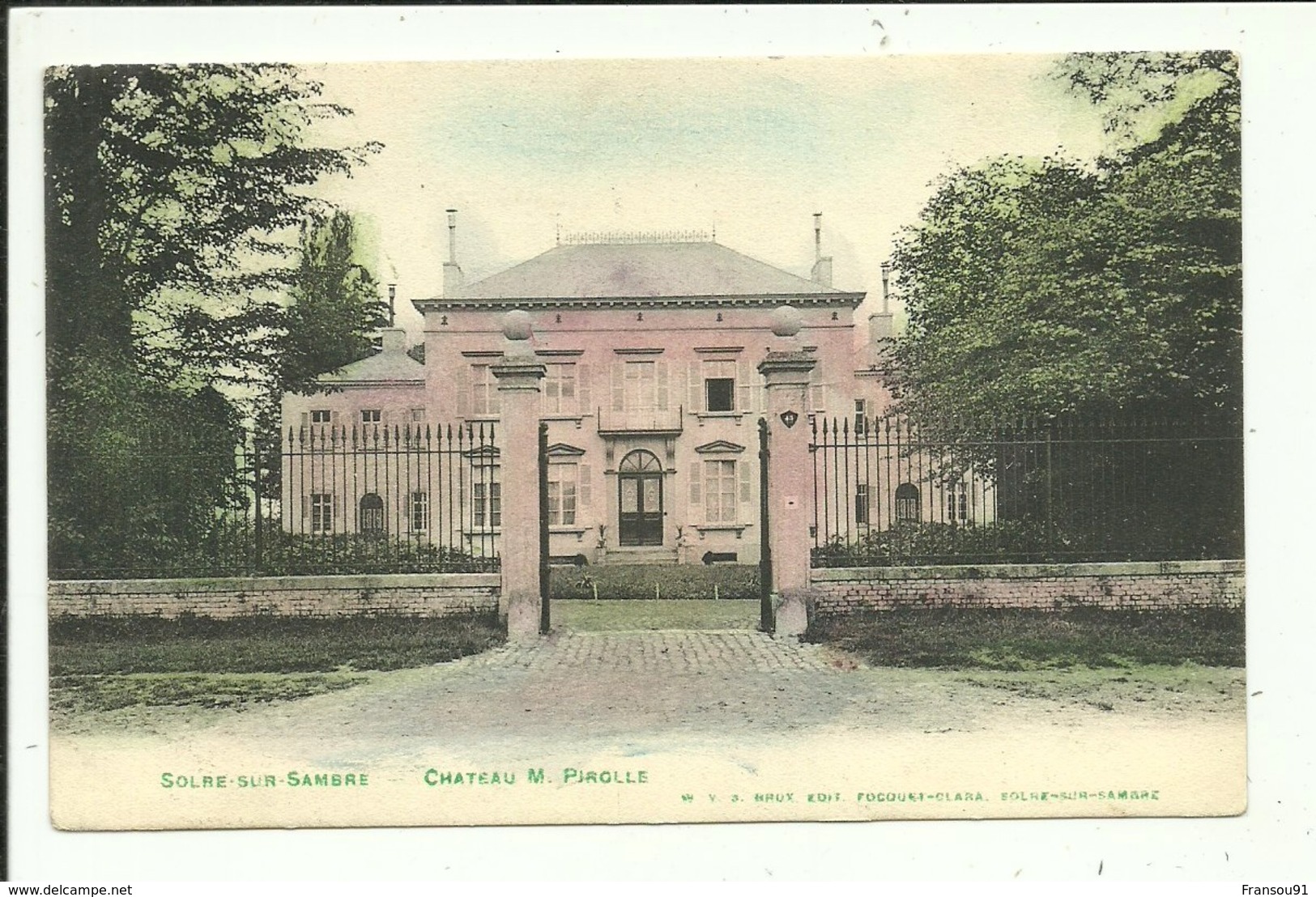 Solre Sur Sambre Château Pirolle WVS Couleur - Erquelinnes