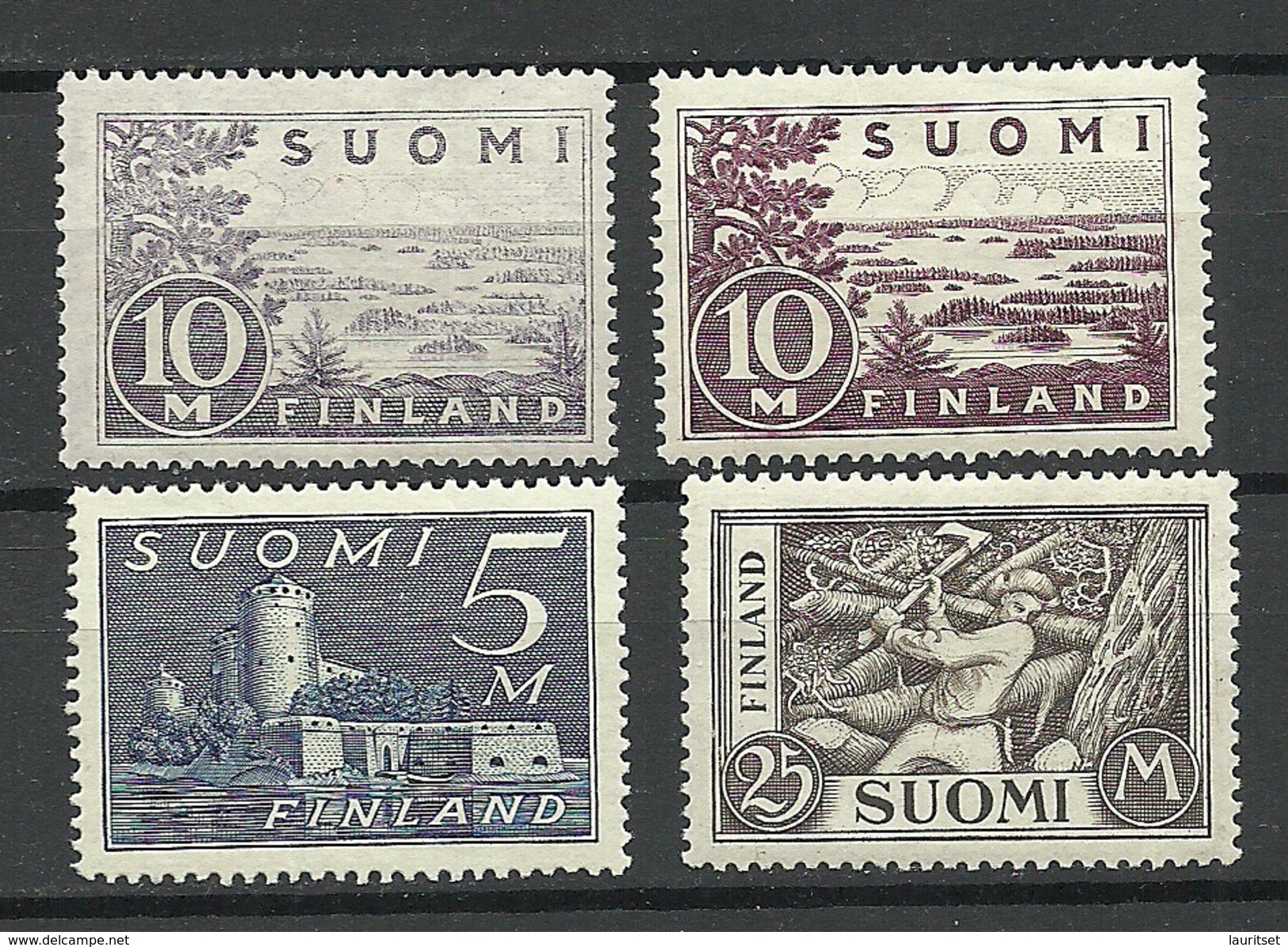 FINLAND FINNLAND 1930 Michel 155 - 157 Incl Mi 156 In 2 Various Plates * - Nuovi