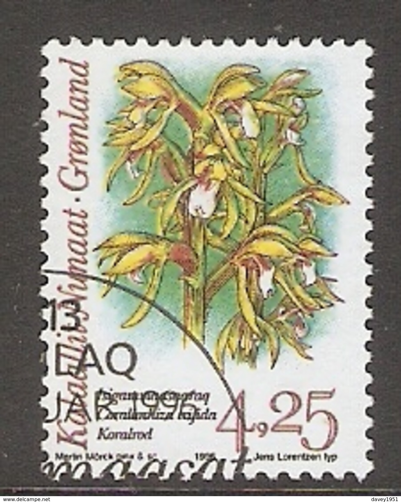 004071 Greenland 1996 Orchids 4K25 FU - Used Stamps
