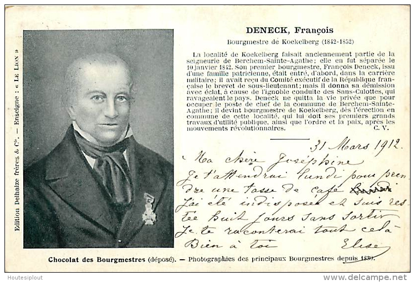 Koekelberg. Le Bourgmestre François Deneck - Koekelberg