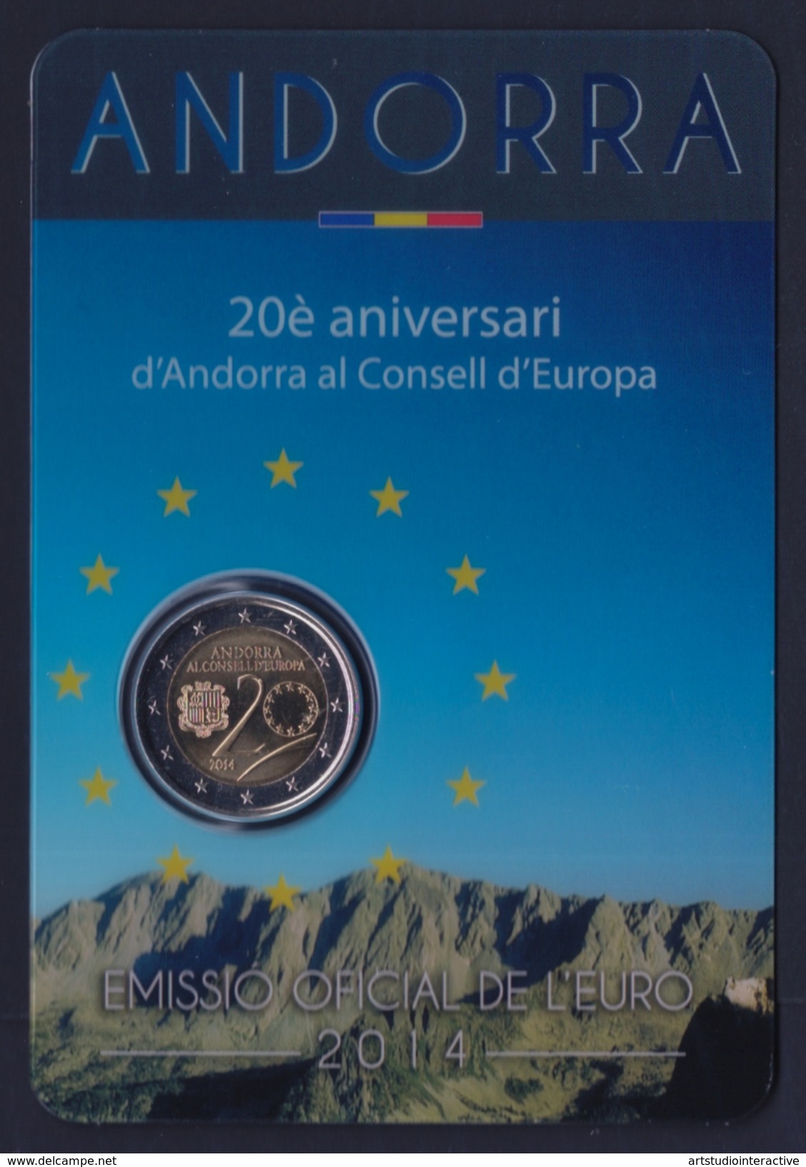 2014 ANDORRA - INGRESSO CONSIGLIO EUROPEO (2 EURO FDC / FOLDER) - Andorra