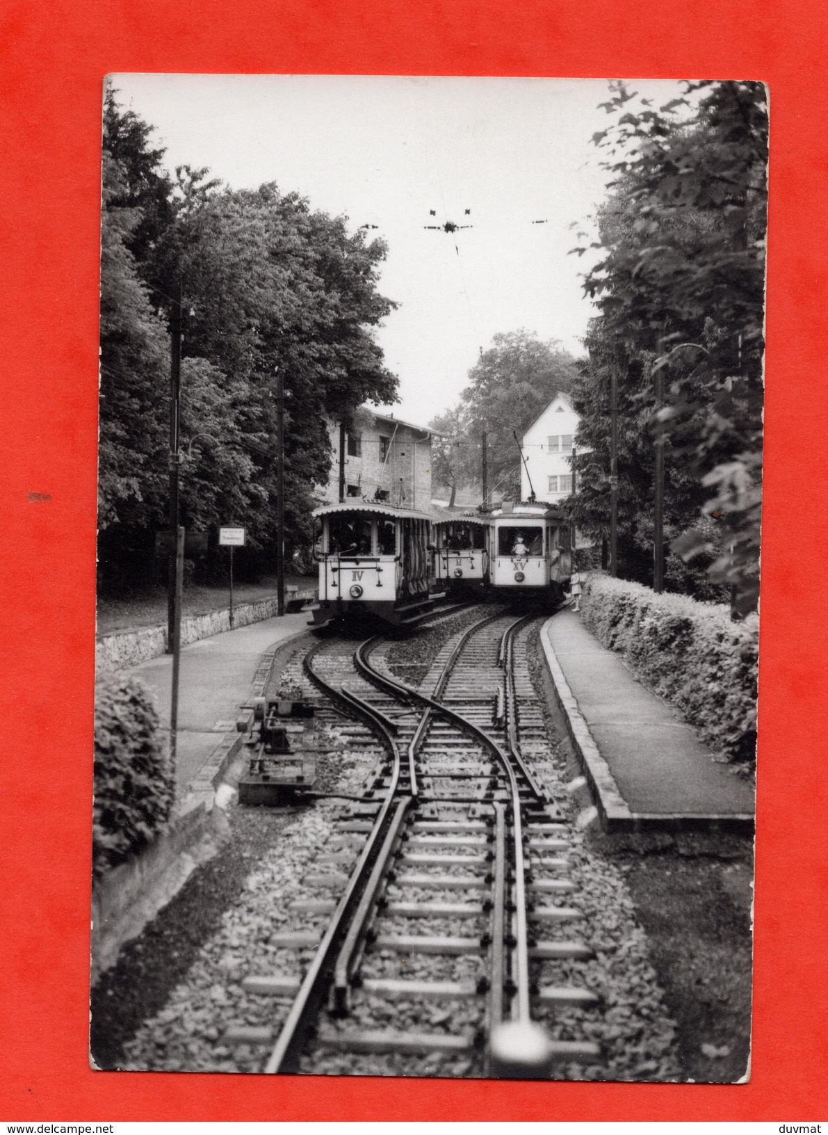 Photo Carte Osterreich Autriche Linz Strassenbahn "schableder" Station Tramway Cliché Frionnet Format 9x13 - Eisenbahnverkehr