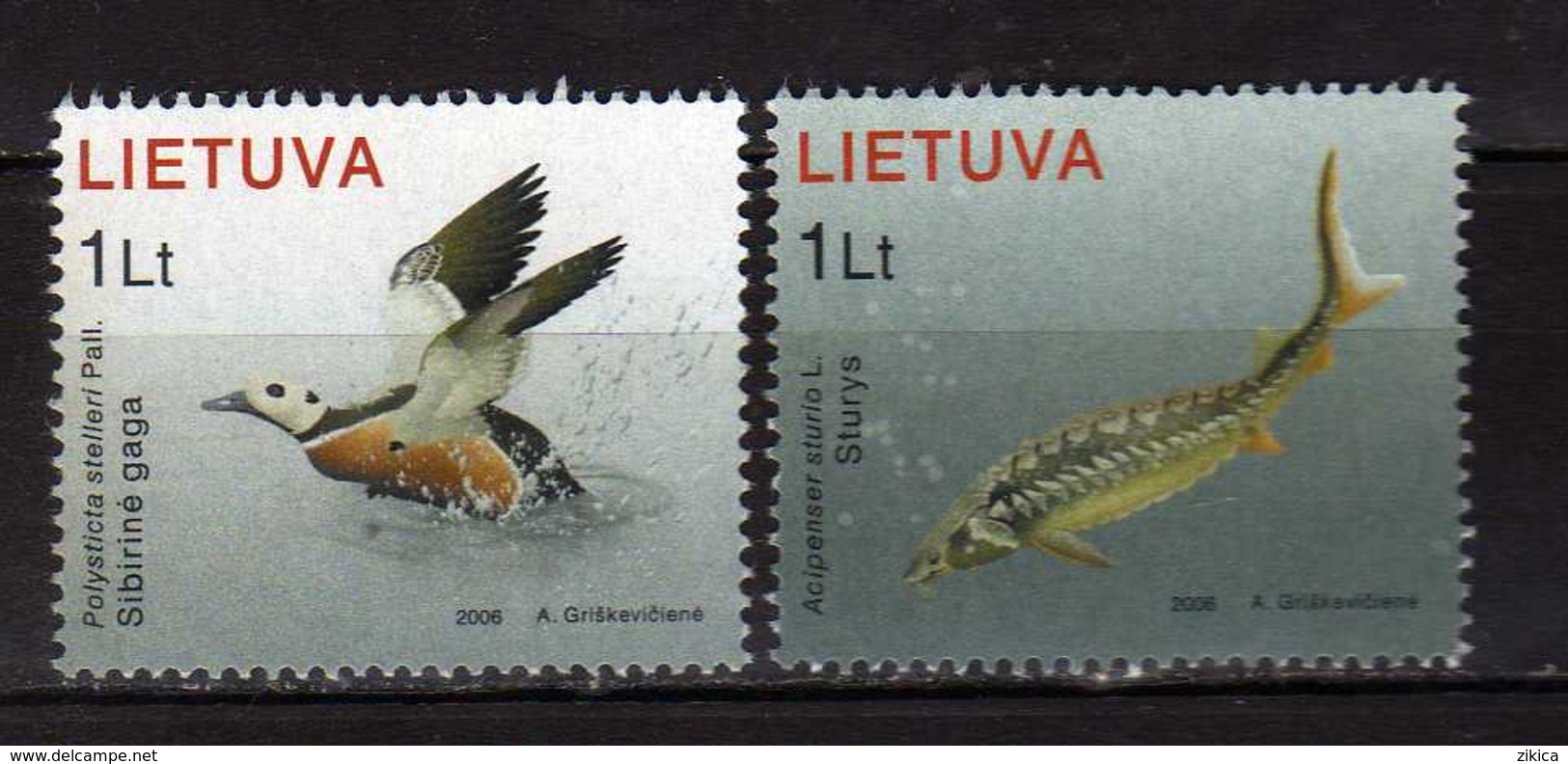 Lithuania 2006 The Red Book Of Lithuania, Sea Fauna.birds.fish.MNH - Litauen