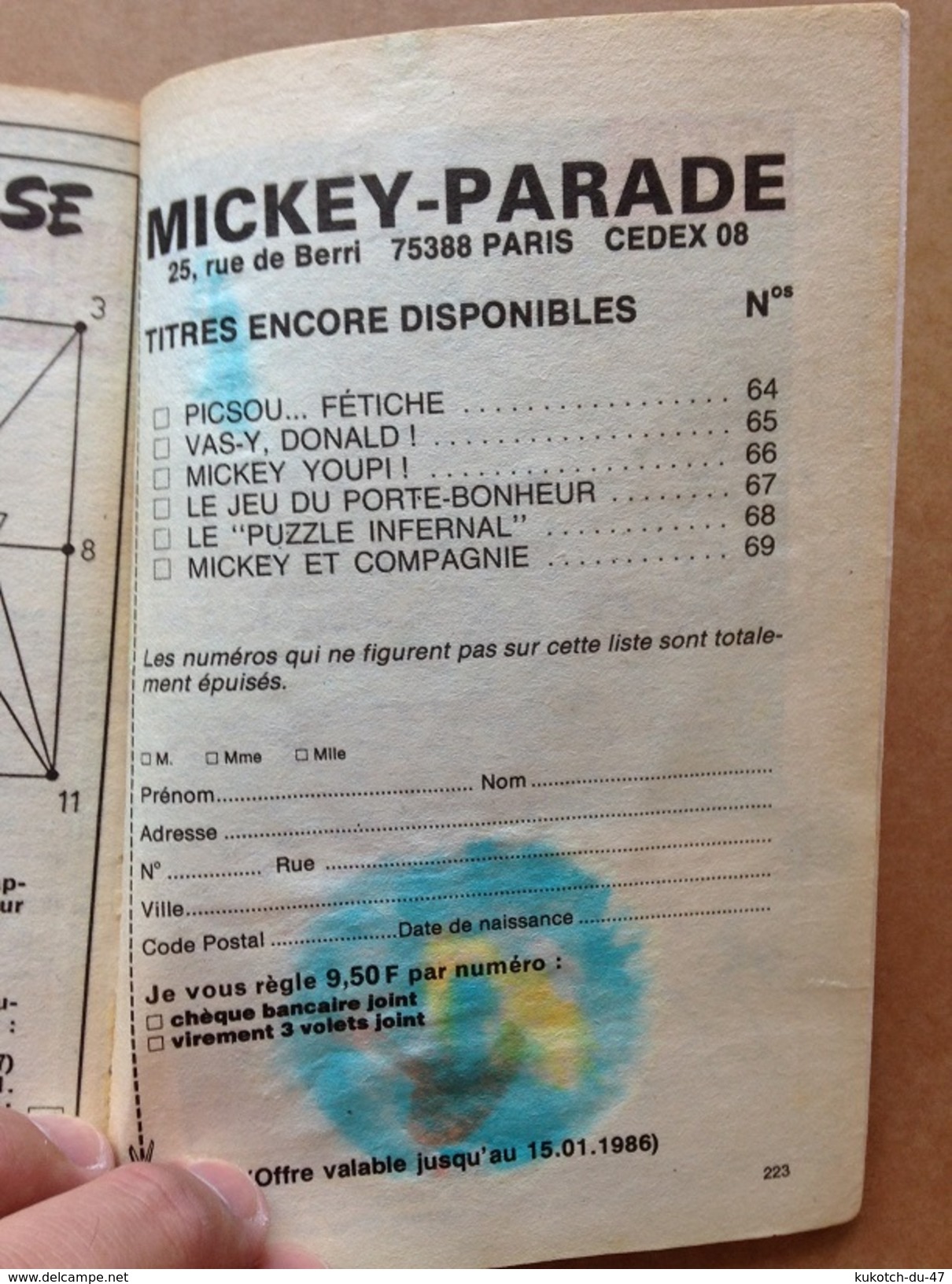 Disney - Mickey Parade - Année 1985 - N°70