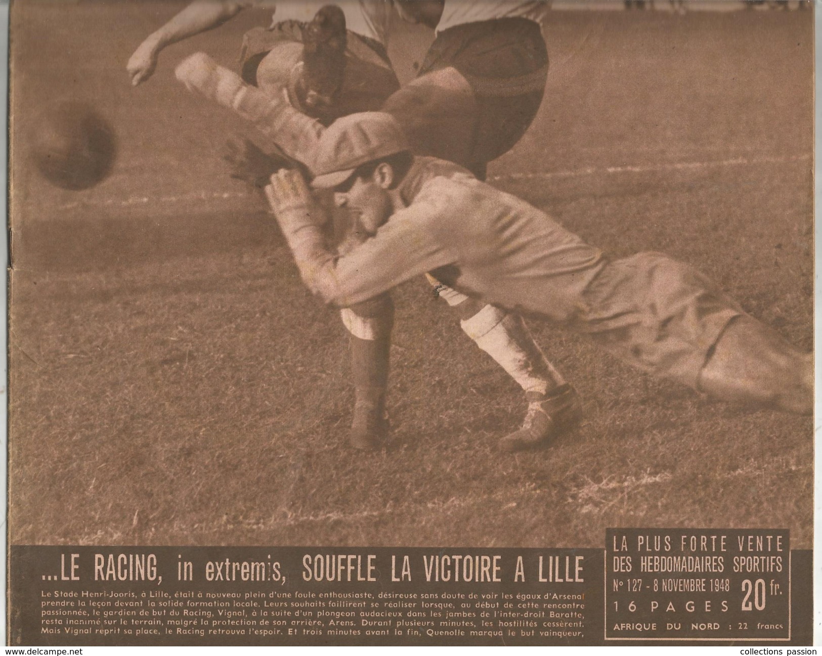 Hebdomadaire Sportif , MIROIR SPRINT , N° 127 , 1948 , 2 Scans ,  Frais Fr : 2.70 Euros - 1900 - 1949